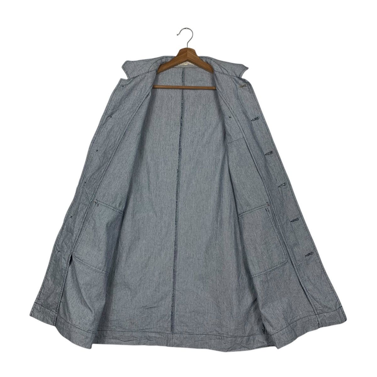 Japanese Brand NORTHERN TRUCK Work&Marine Hickory Striped Jacket #2102-C92 Size US L / EU 52-54 / 3 - 10 Thumbnail