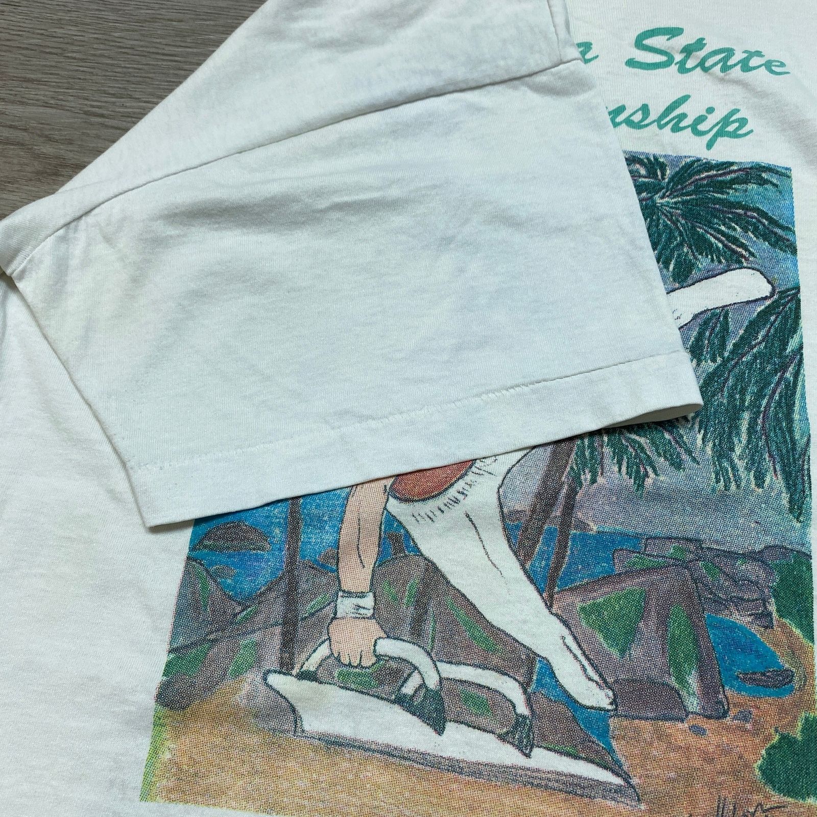 Fruit Of The Loom × Vintage VTG 90s California State Championship Gymnastics Shirt Large Size US L / EU 52-54 / 3 - 8 Thumbnail
