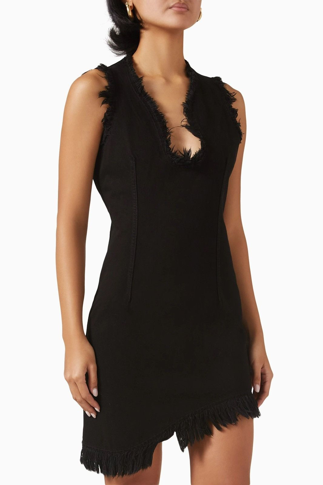Salvatore Ferragamo ferragamo fringe mini dress in cotton-denim Size XS / US 0-2 / IT 36-38 - 1 Thumbnail