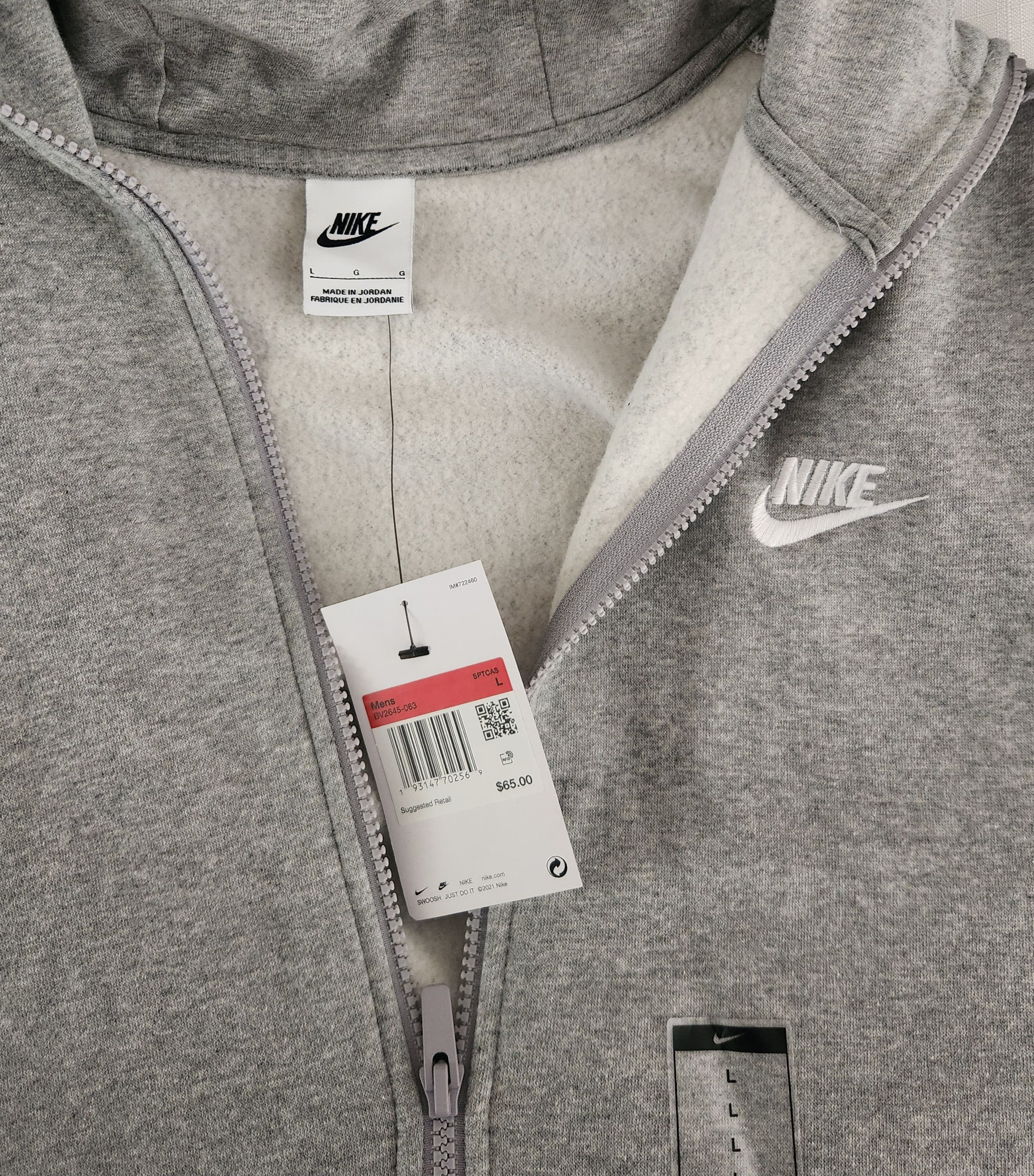 Nike Nike Fleece Full Zip Hoodie Sportswear Sweatshirt Large Size US L / EU 52-54 / 3 - 5 Thumbnail