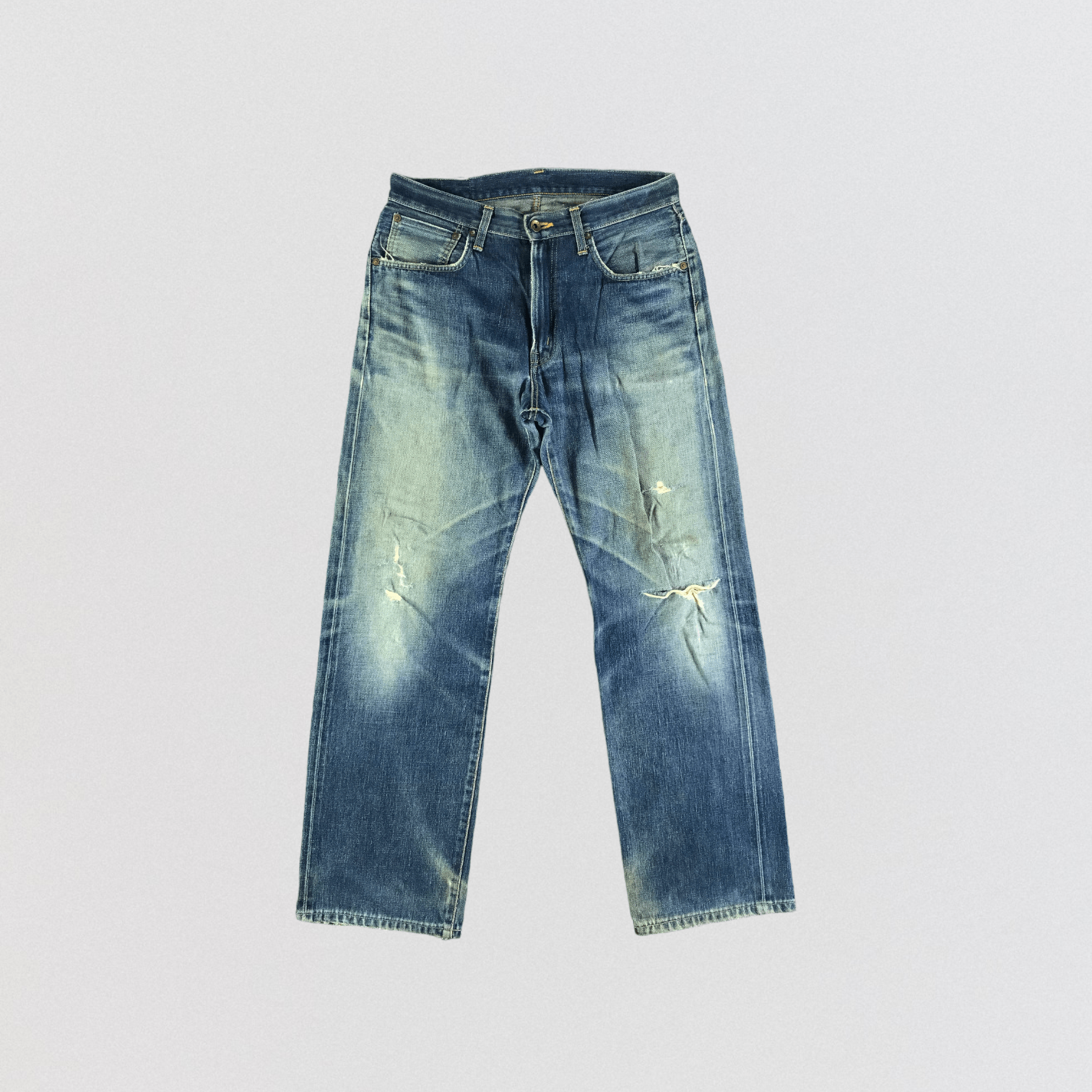 Edwin Vintage Blue Wash Edwin 505 Selvedge Jeans-JM3604 Size US 33 - 1 Thumbnail