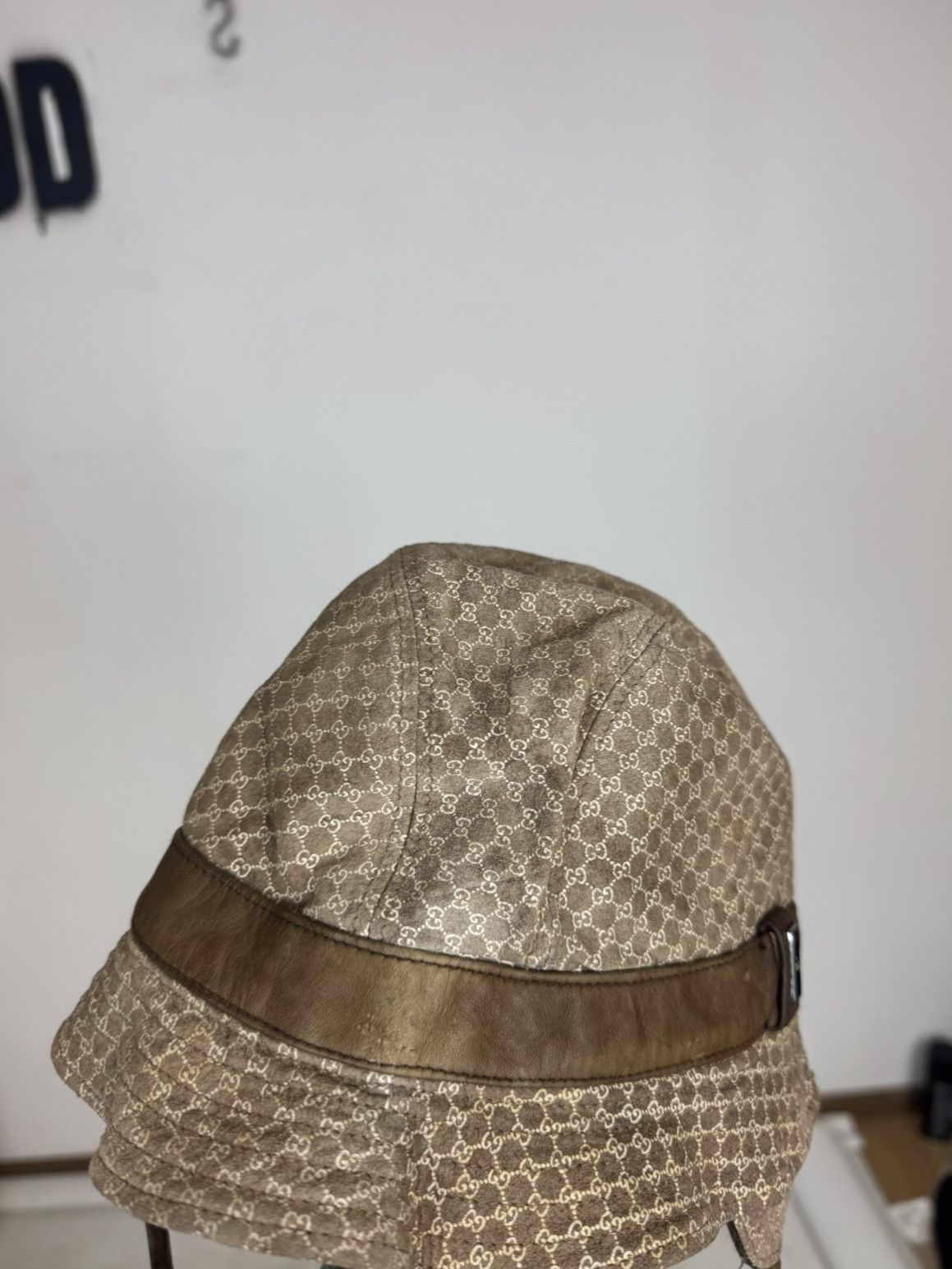 Gucci Gucci Vintage Monogram Bucket Hat Leather Size M Kids Size ONE SIZE - 7 Thumbnail