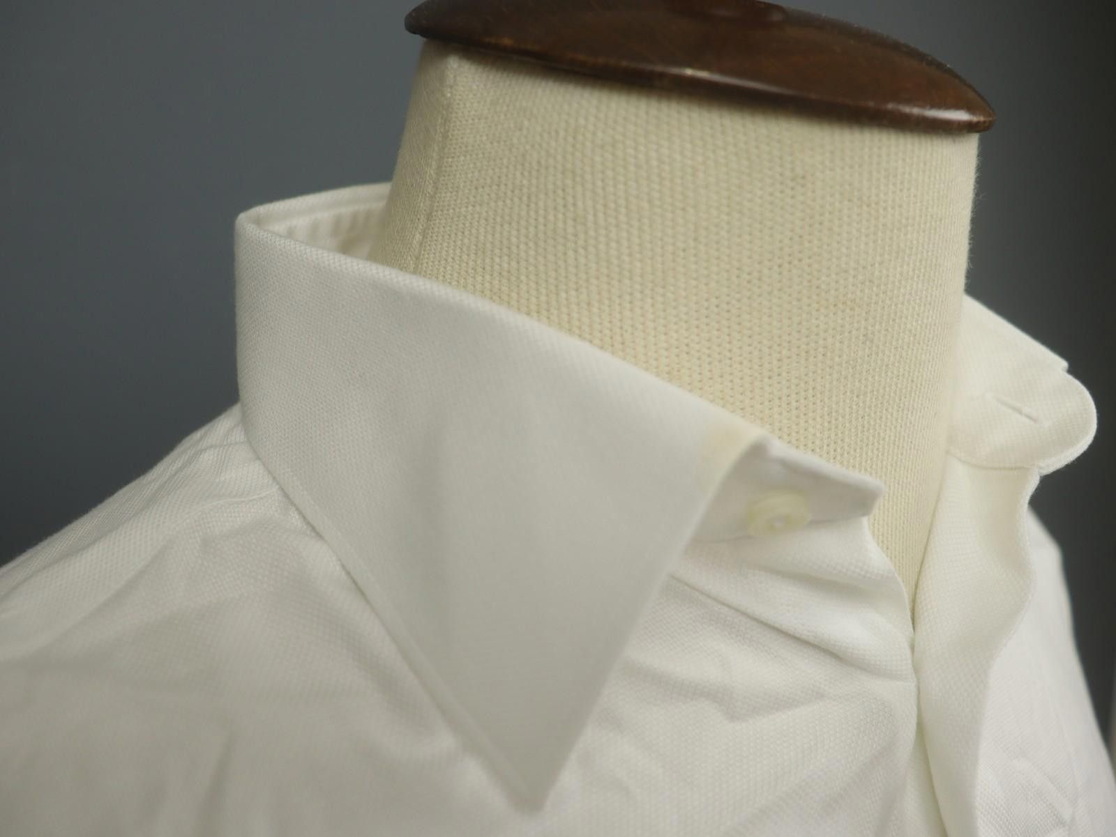 Suitsupply Suitsupply White Cotton Collared Slim Dress Shirt Size 40 Size 38R - 5 Thumbnail