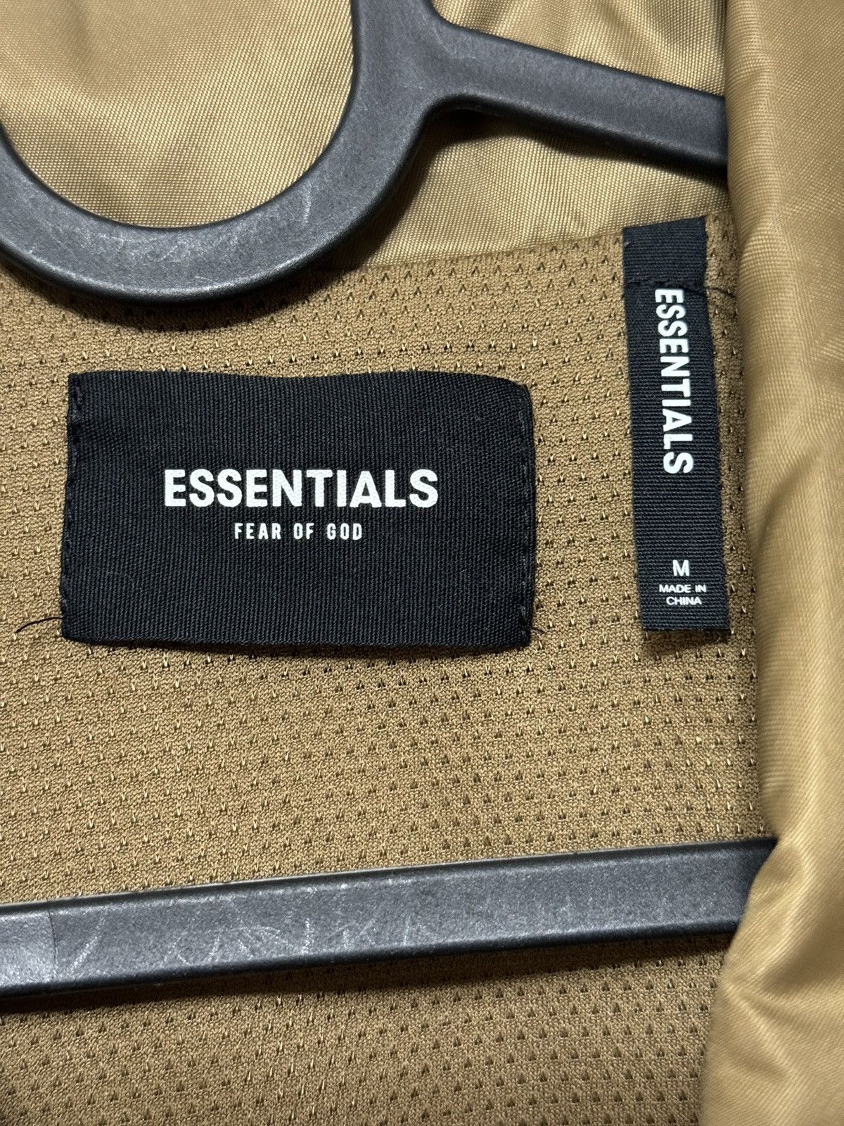 Fear of God 💥Fear of God Essentials Nylon Jacket SZ Medium Tan Size US M / EU 48-50 / 2 - 4 Thumbnail