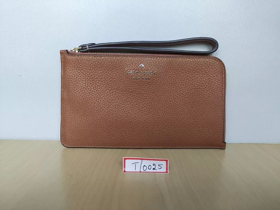 Kate Spade Kate Spade New York L-Zip Leather Wristlet T-0025 Size ONE SIZE - 10 Thumbnail