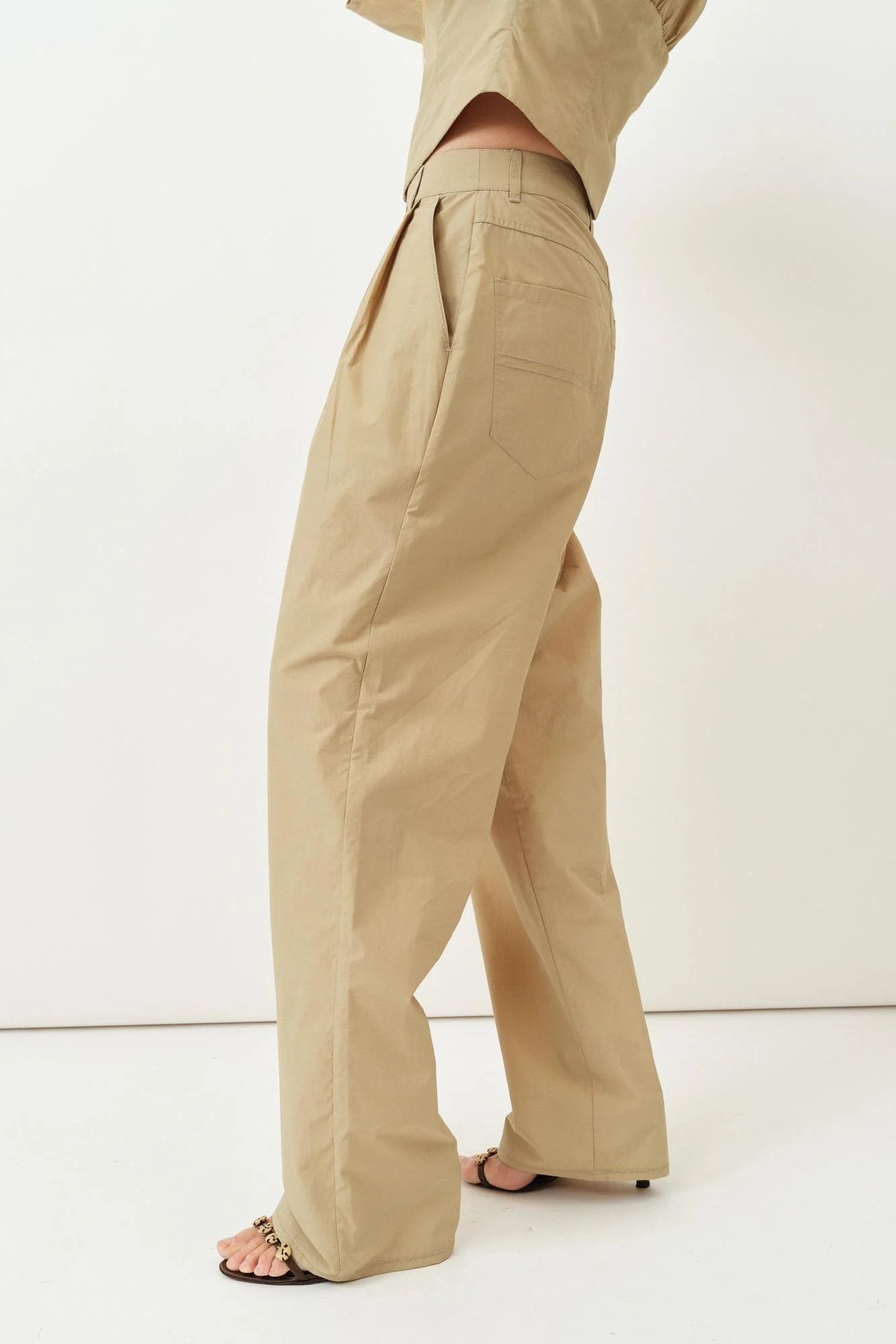 Saks Potts o1s22i1n0924 Lele Pant in Beige Size 27" / US 4 / IT 40 - 7 Thumbnail