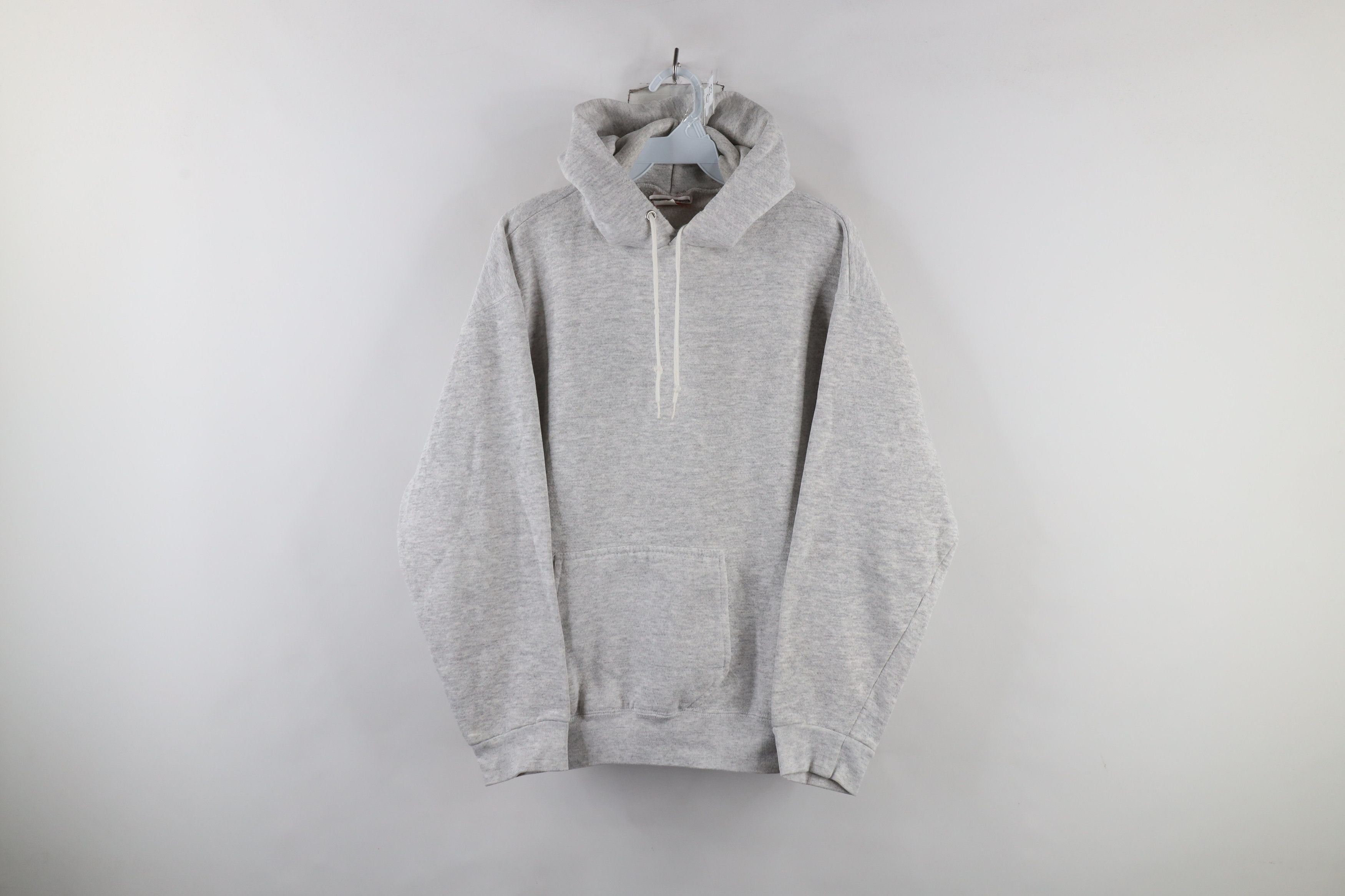 Vintage Vintage 80s 90s Streetwear Triblend Hoodie Heather Gray USA Size US L / EU 52-54 / 3 - 1 Thumbnail