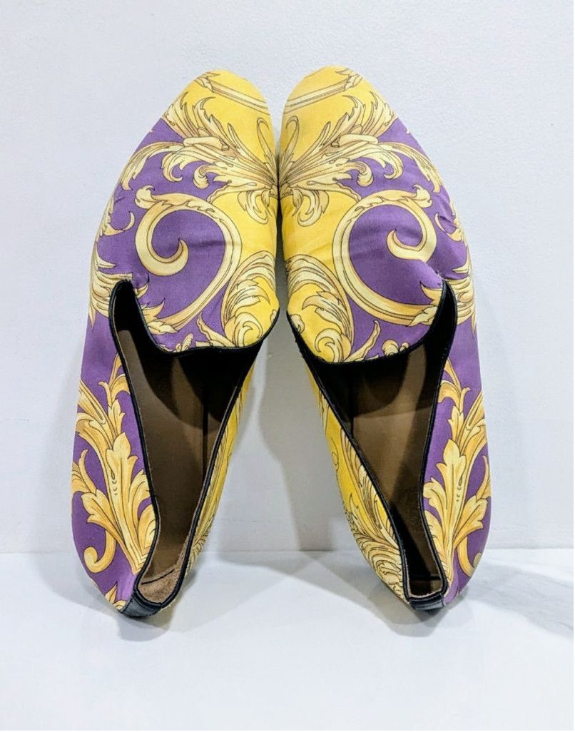Versace Men's Versace Loafers Size 47 Yellow and Purple Size US 14 / EU 47 - 3 Thumbnail
