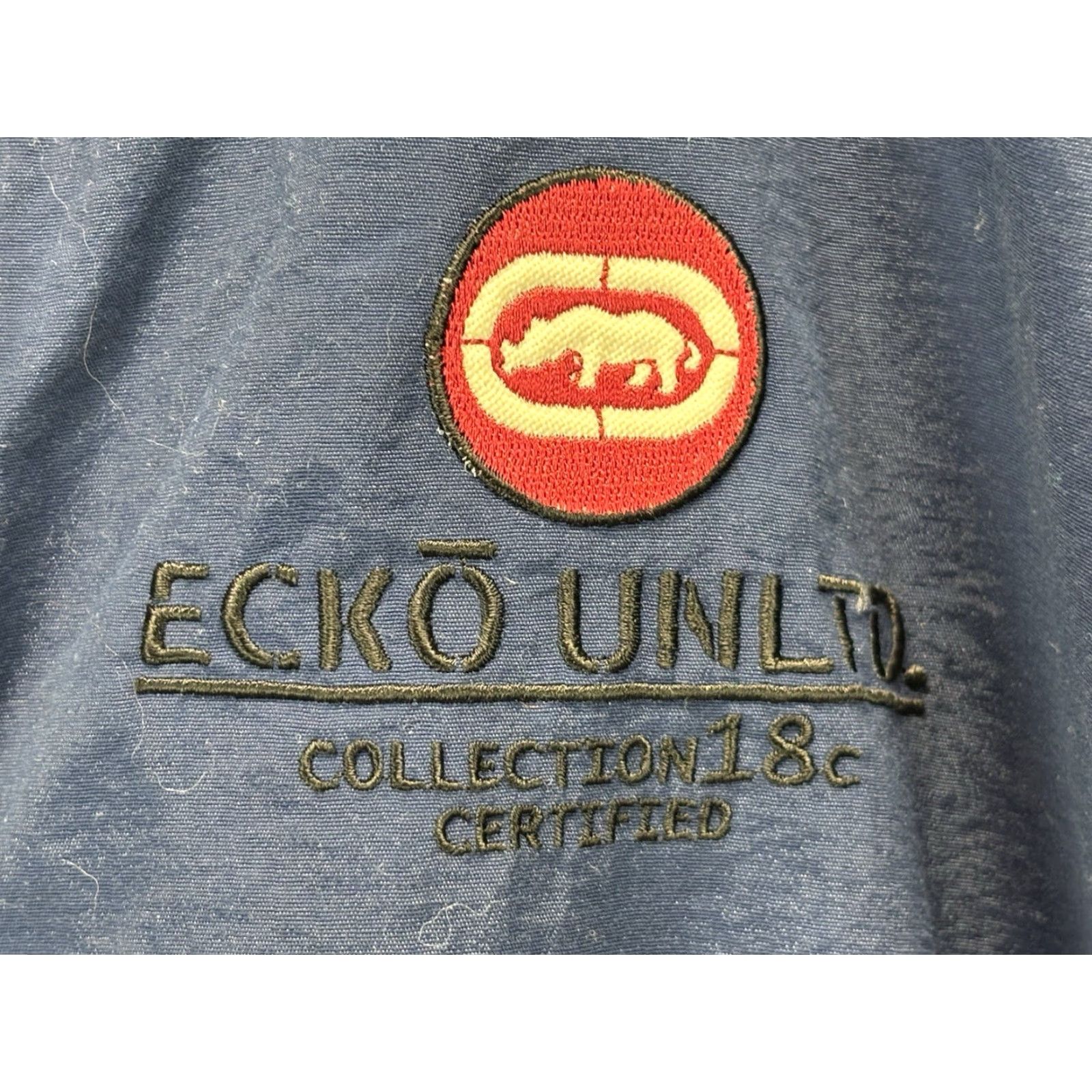 Ecko Unltd. VINTAGE Ecko Unltd Nylon Windbreaker Jacket XL Men Navy Pullover Y2K Skater Hoodie? (Note: Pullover is jacket) Size US XL / EU 56 / 4 - 4 Thumbnail