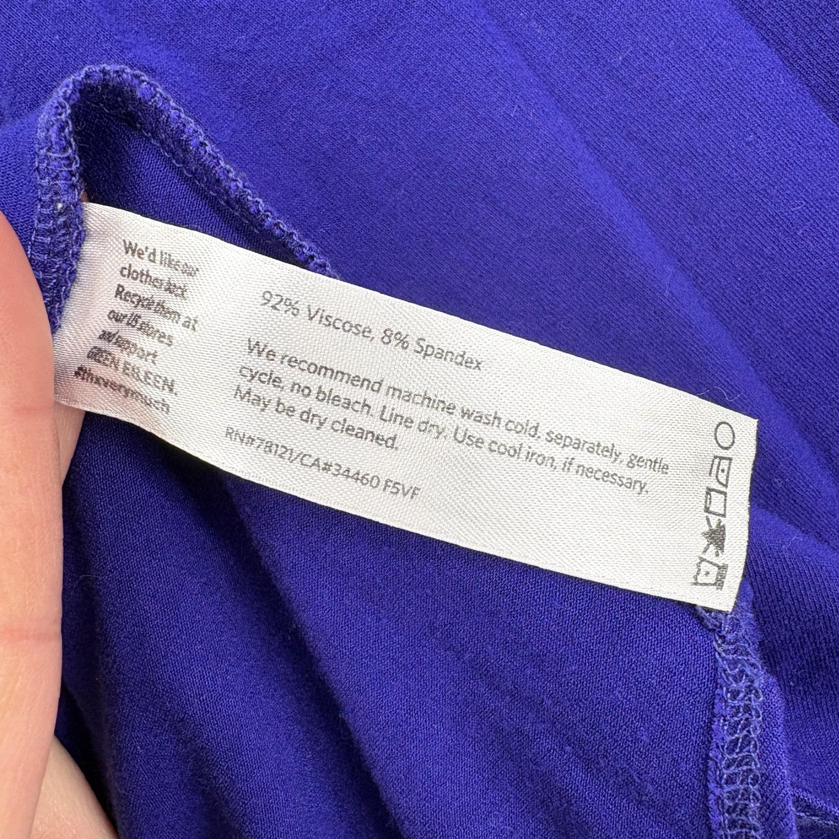 Eileen Fisher Eileen Fisher Shirt Womens Small Blue Long Sleeve Stretch Jersey Casual Pullover Size S / US 4 / IT 40 - 5 Thumbnail