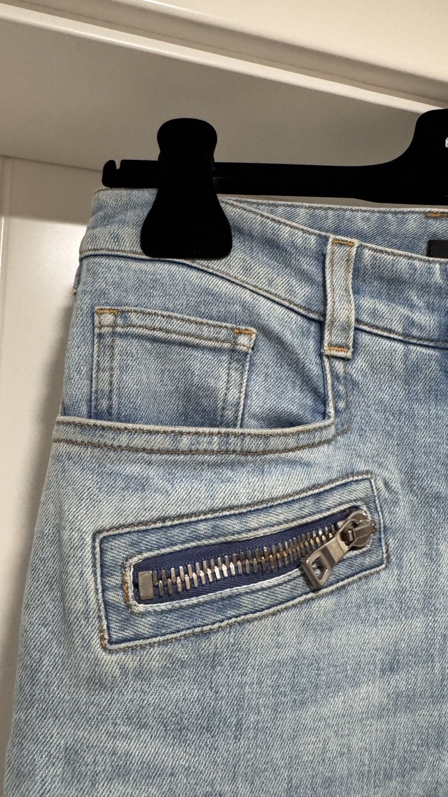 Balmain Balmain Women’s Zippered Biker Jeans Size 26" / US 2 / IT 38 - 6 Thumbnail