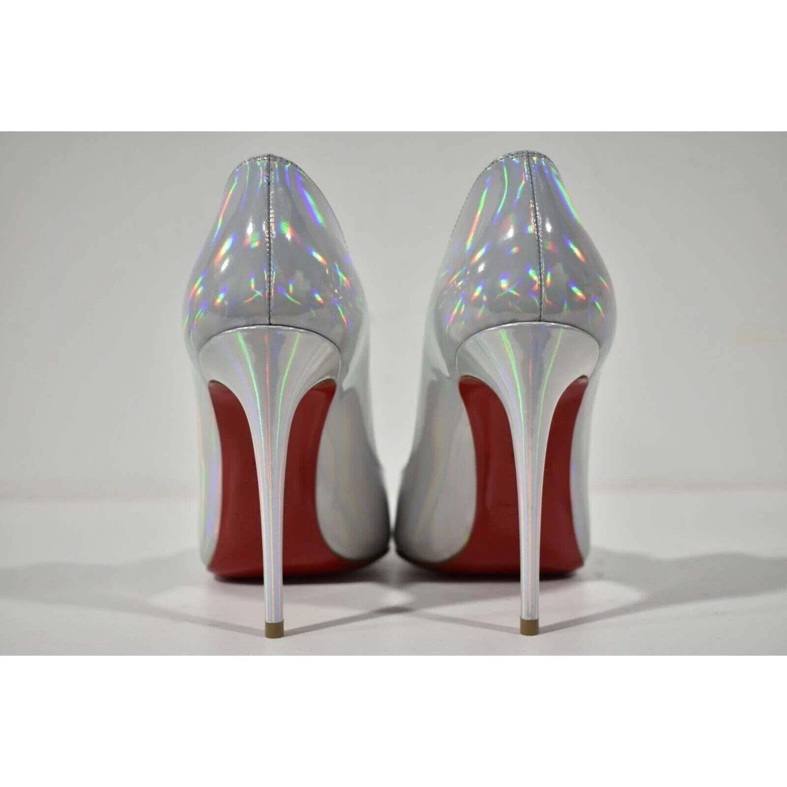 Christian Louboutin Hot Chick 100 Bianco White Patent Psychic AB Heel Pump 39 Size US 9 / IT 39 - 11 Thumbnail