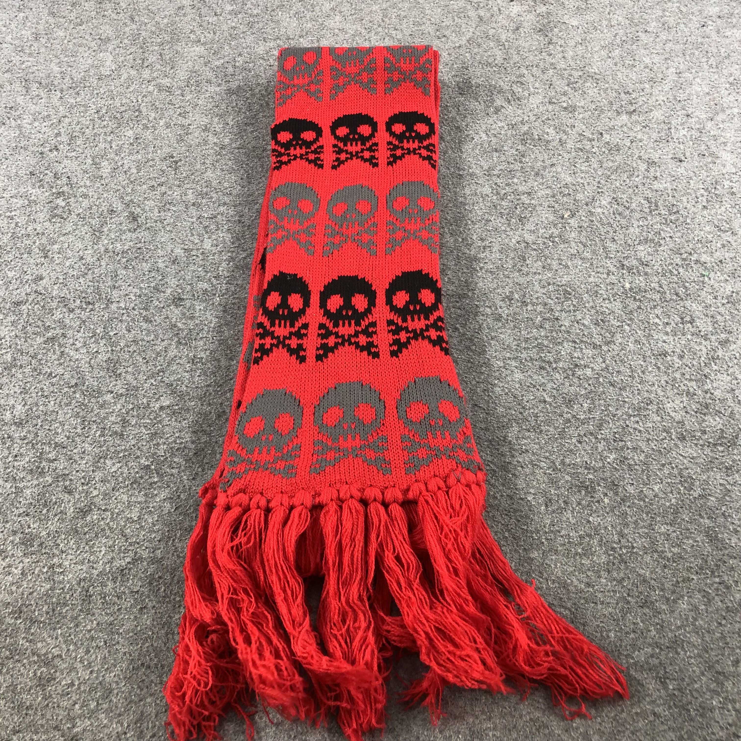 Seditionaries Jolly Roger Skulls and Bones Wool Scarf Muffler V731 Size ONE SIZE - 2 Thumbnail