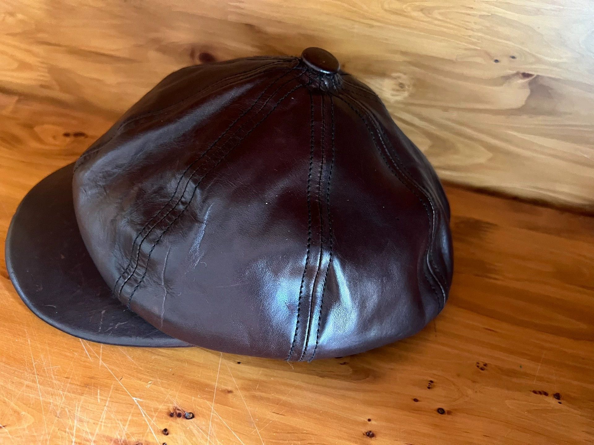 Other JapaneseHorsehide 8-Panel Newsboy Cap Handmade 56.5cm S Head Size ONE SIZE - 4 Thumbnail
