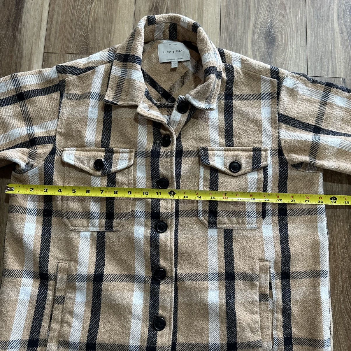 Lucky Brand Women’s Lucky Brand 100% Cotton Plaid Shirt Jacket Shacket Size M / US 6-8 / IT 42-44 - 7 Thumbnail