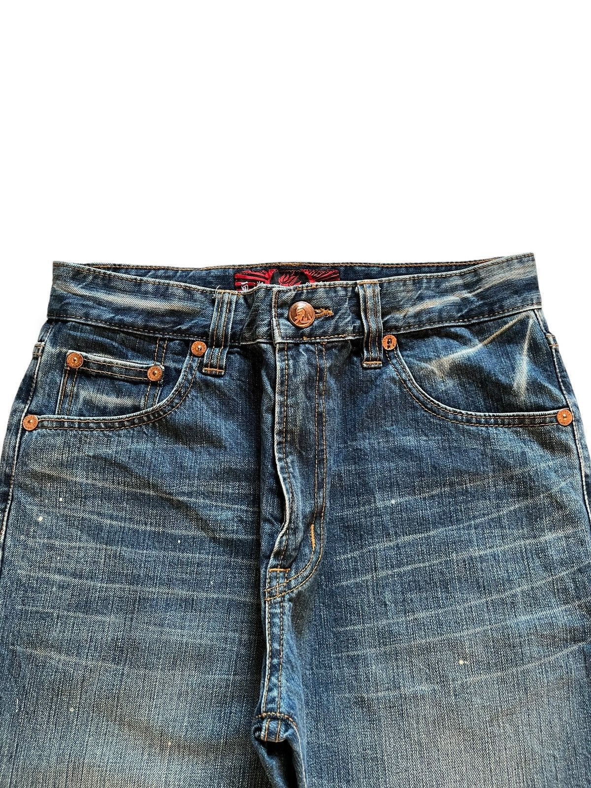 Japanese Brand Vintage Japanese Oniarai Paint Splatter Devil Jeans Size US 29 - 7 Thumbnail