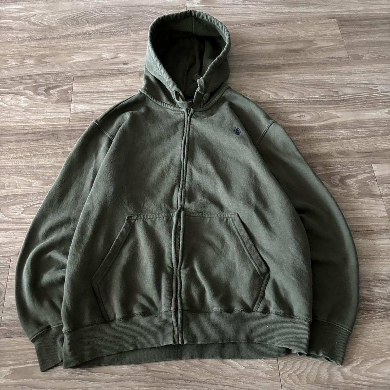 U.S. Polo Assn. Crazy Vintage Y2K/2000s Khaki Green U.S. Polo Assn. Streetwear Zip Up Hoodie! Size XL Size US XL / EU 56 / 4 - 1 Thumbnail
