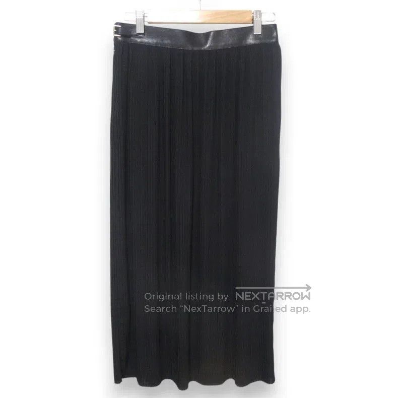 Hermes Hermes Leather Belted Flowing Long Skirt Size 25" / US 0 / IT 36 - 2 Thumbnail