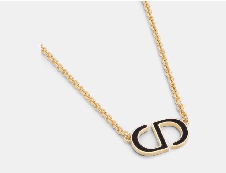 Dior o1w1db11224 Size: OS / Petit CD Necklace in Gold & Black Size ONE SIZE - 2 Thumbnail