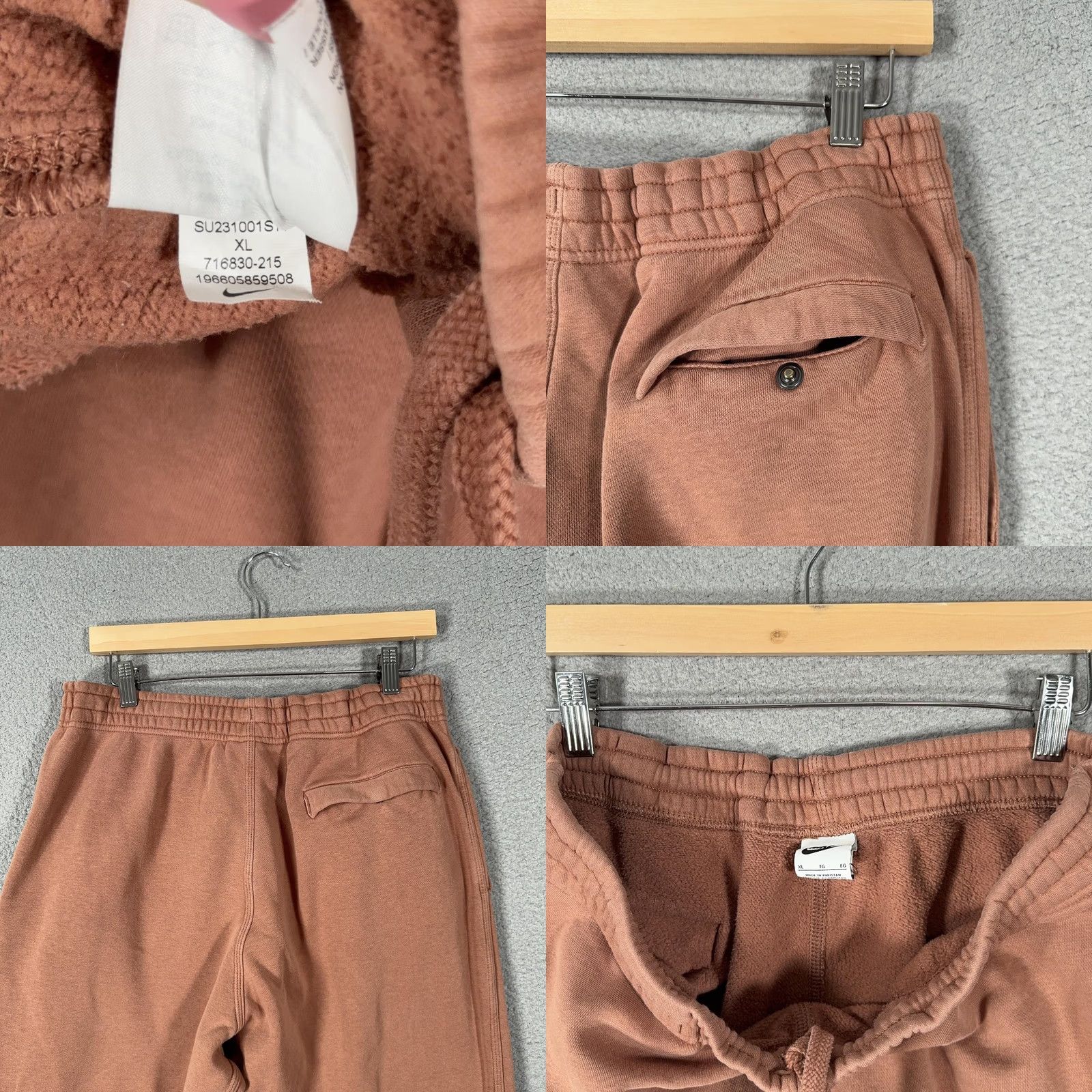 Nike Nike Sportswear Club Fleece Pants Mens XL Brown Jogger Sweatpants Swoosh Logo Size US 36 / EU 52 - 8 Thumbnail