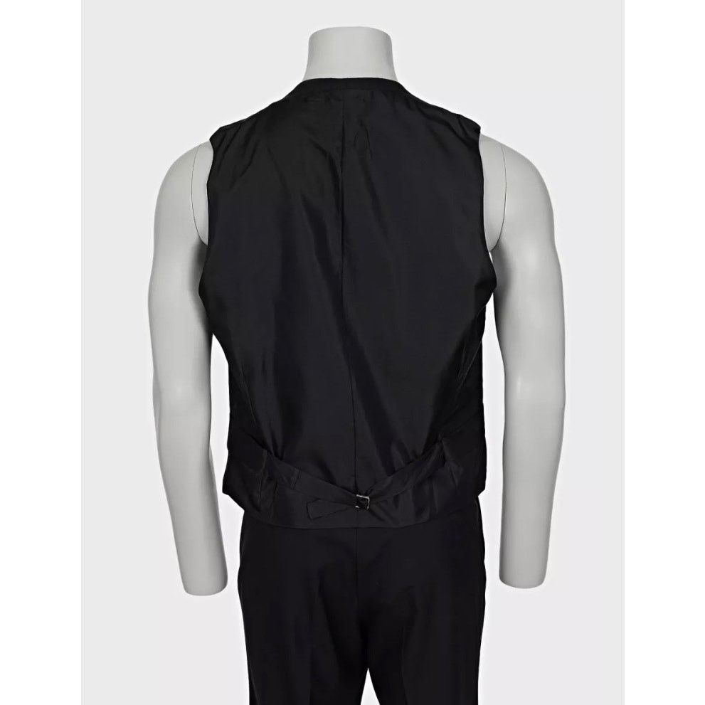 Tom Ford Tom Ford Men’s Black Three-Piece Wool Suit IT58 4XL Size 54L - 9 Thumbnail