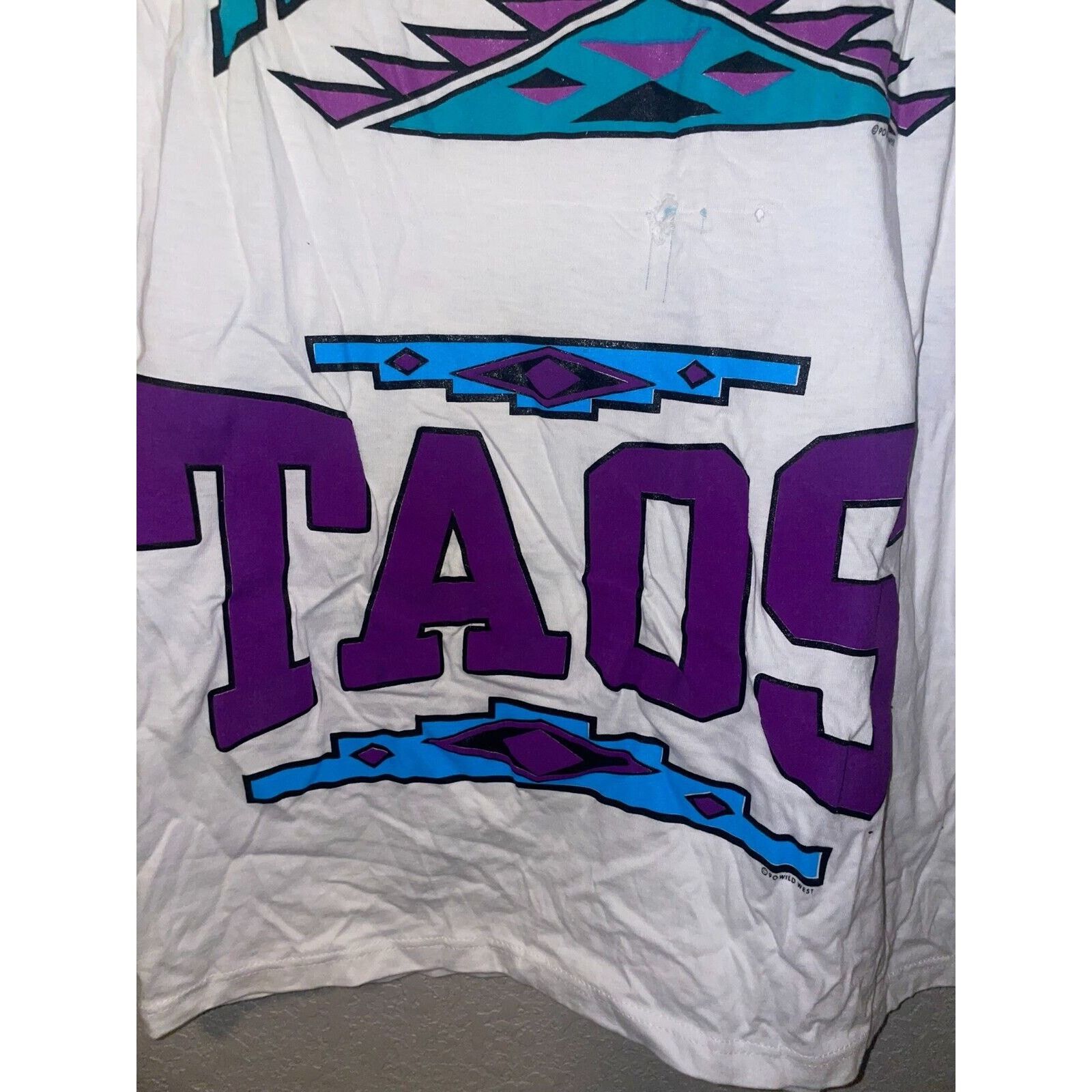 Jerzees Vintage Misprint Arizona Taos Las Vegas Sample White Tee Size US M / EU 48-50 / 2 - 5 Thumbnail