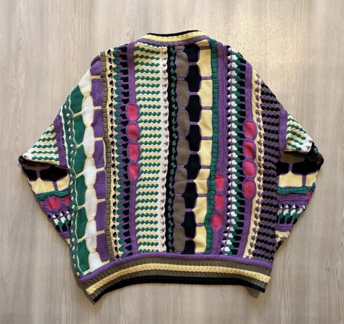 Vintage Vtg Kalaroo Sweater 3D Knit Coogi Wool Purple Pink Sz L Size US L / EU 52-54 / 3 - 4 Thumbnail