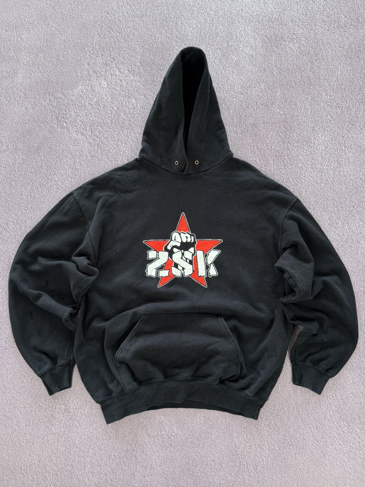 Vintage Vintage ZSK “Fuck Racizm” Faded Grunge Band Hooodie Size US XL / EU 56 / 4 - 2 Thumbnail
