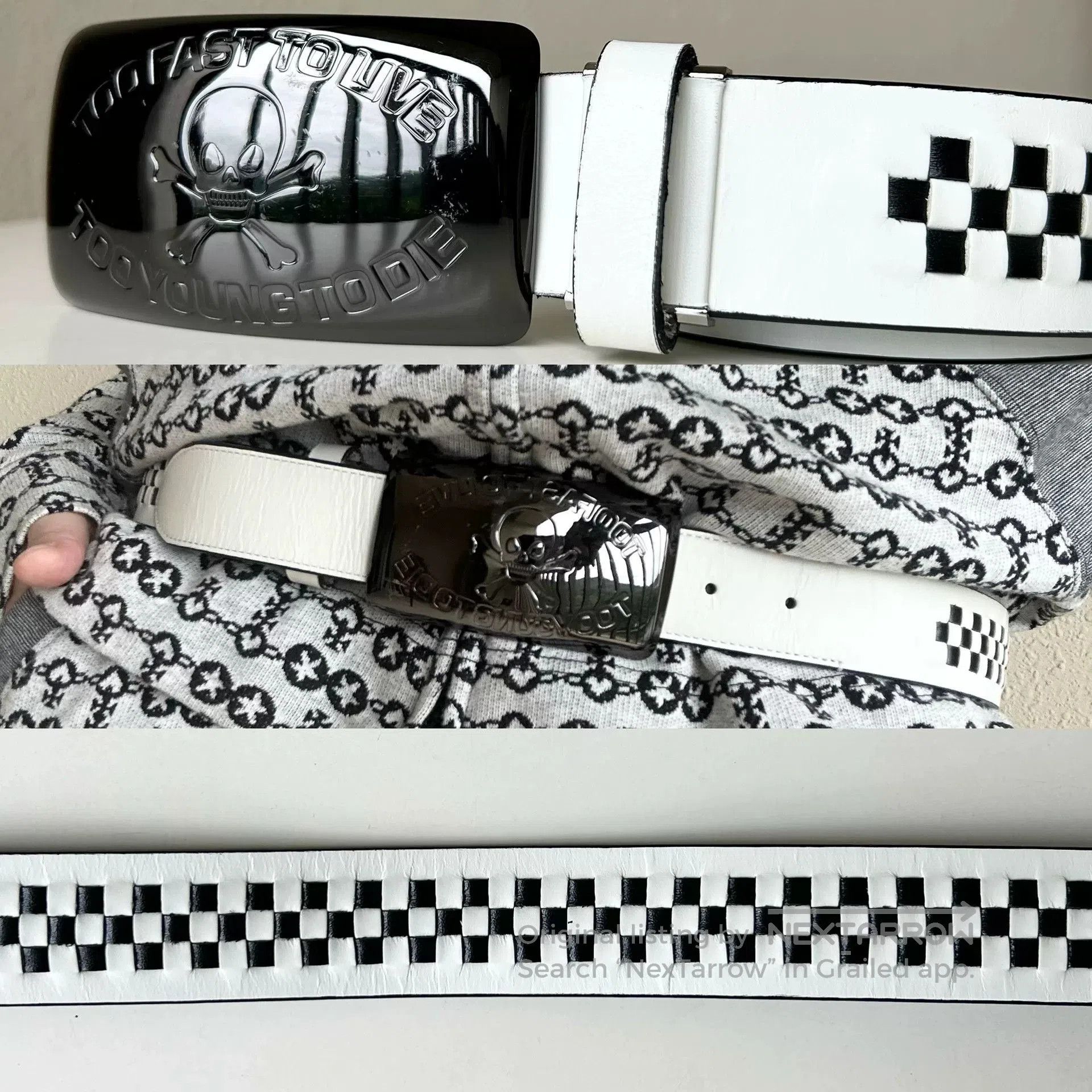 Vivienne Westwood vivienne westwood skull checkered belt. Size ONE SIZE - 1 Thumbnail