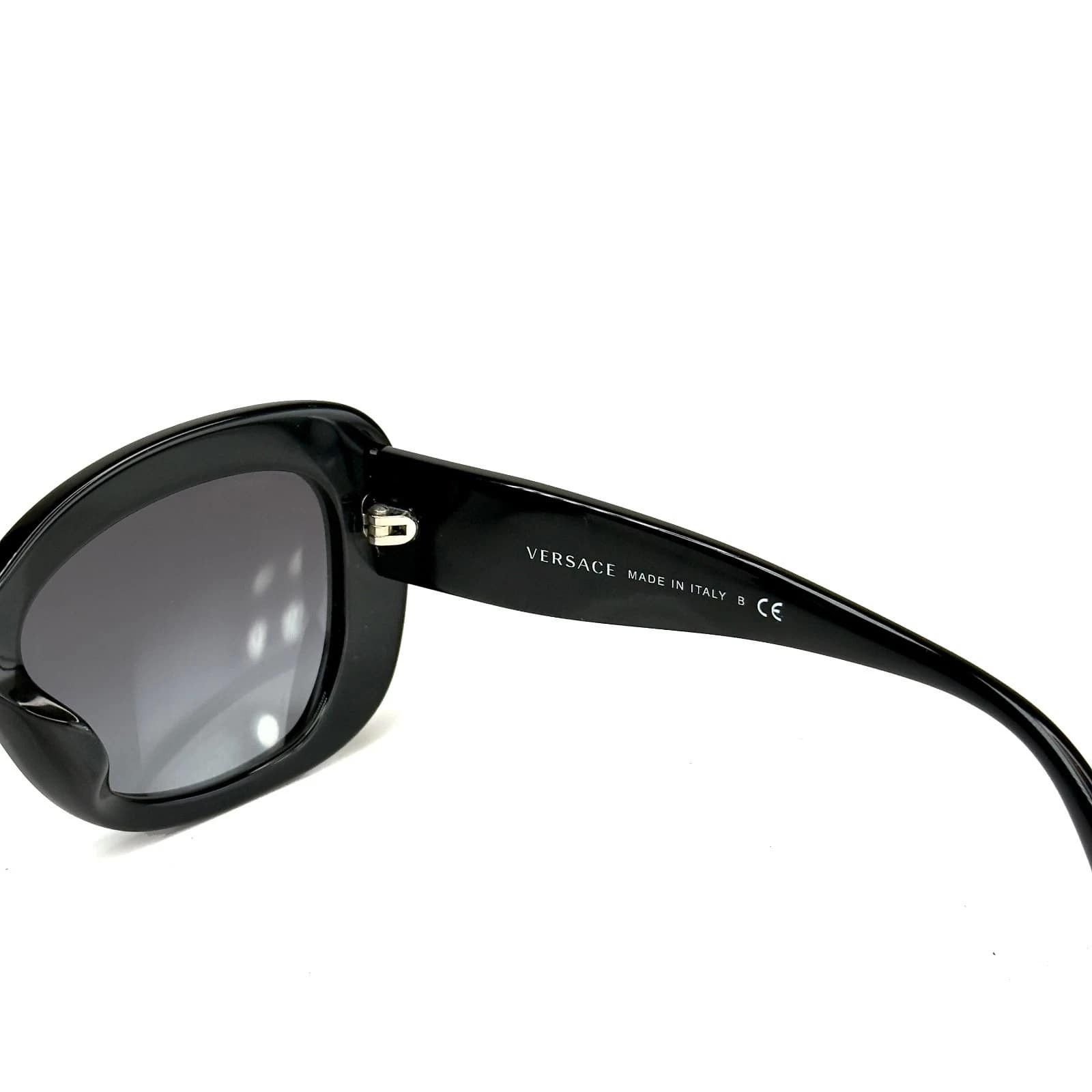 Versace VERSACE VE4317A 4317 Oval Classic Sunglasses Black Glitter Size ONE SIZE - 4 Thumbnail