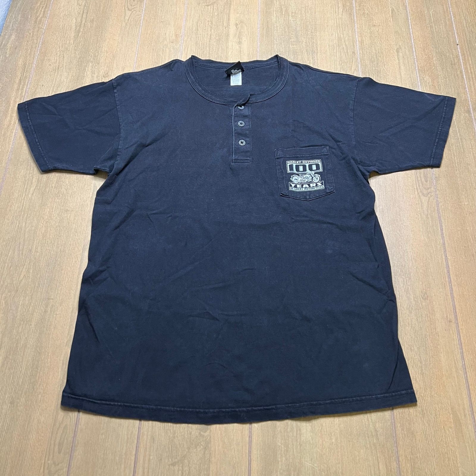 Harley Davidson Vintage Harley-Davidson T-shirt flame Flint/Burton, MI Sz XL Size US XL / EU 56 / 4 - 4 Thumbnail