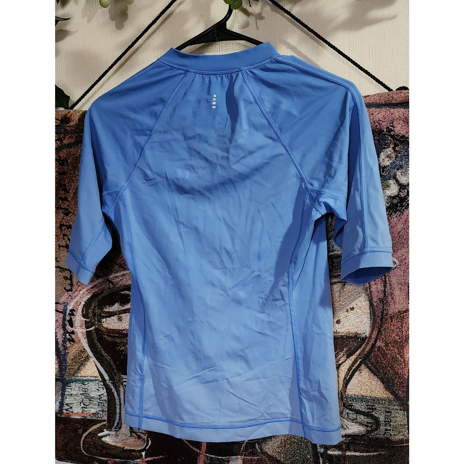 Lands' End Lands End Activewear Top Ombre Blue Short Sleeve Full Zip XS Size S / US 4 / IT 40 - 2 Thumbnail