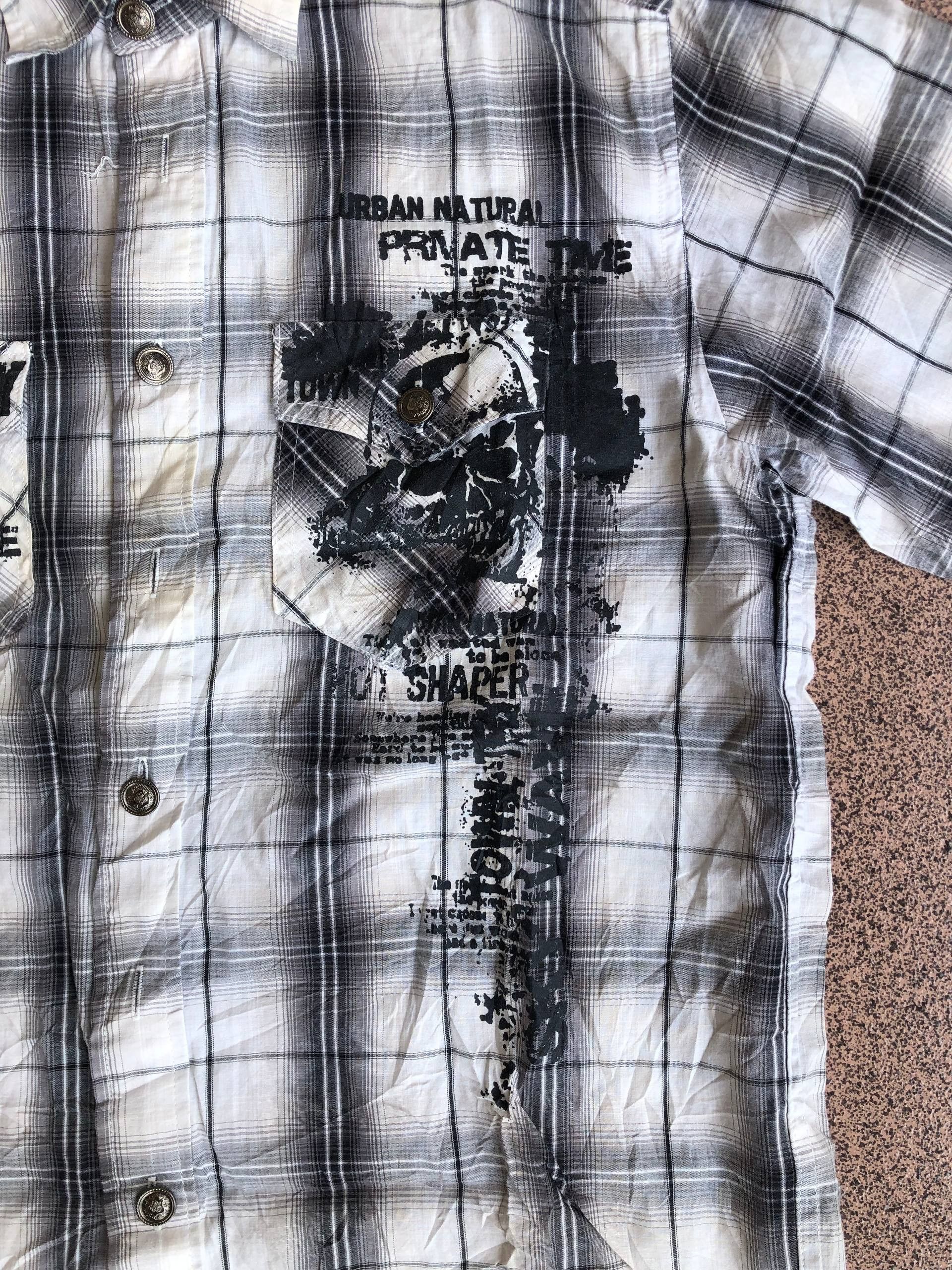 If Six Was Nine 2000s Vkei Style Poem City Mind Shirt not lgb Size US L / EU 52-54 / 3 - 6 Thumbnail