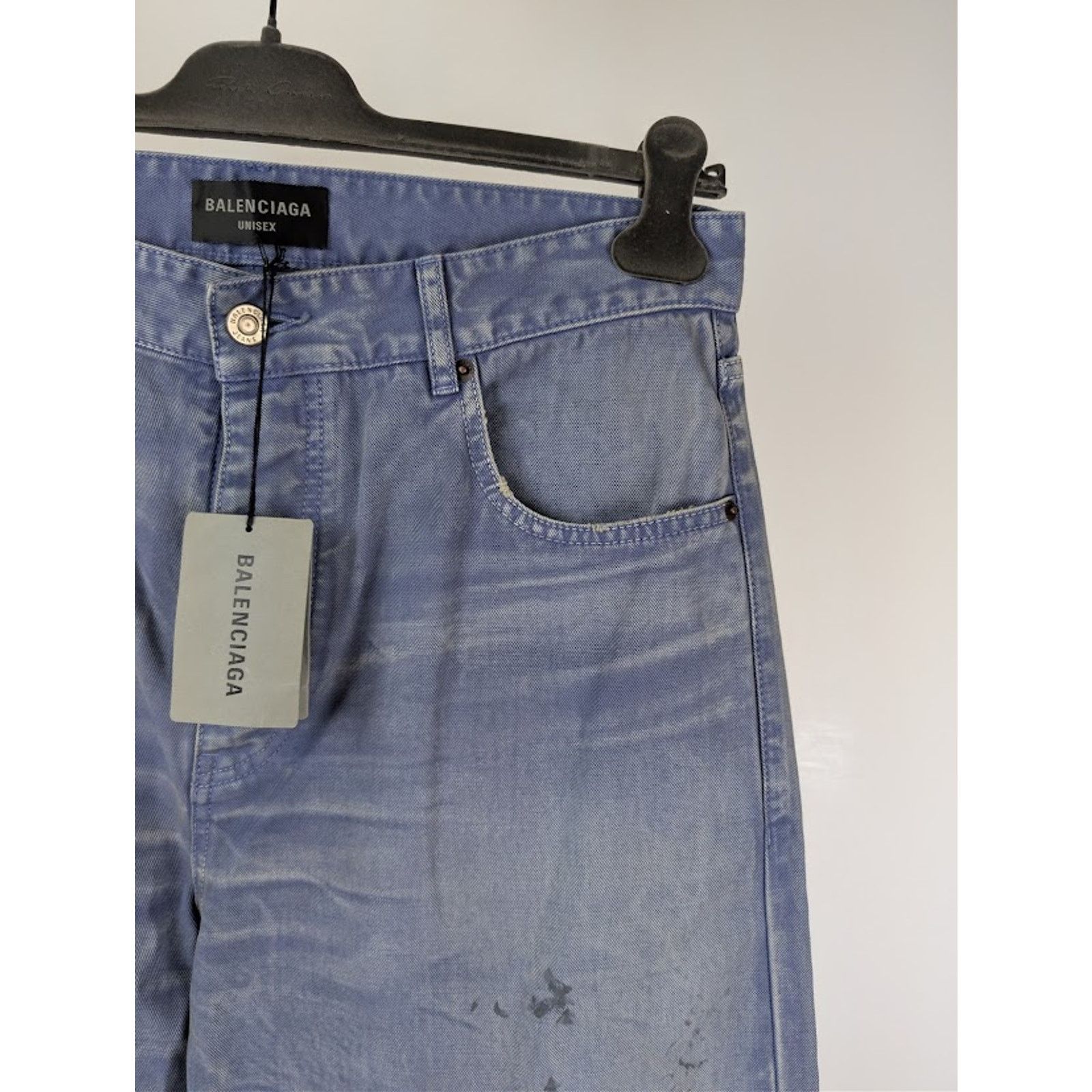 Balenciaga o1rshd1 Unisex Loose fit Jeans in Workwear Purple Size US 36 / EU 52 - 5 Thumbnail
