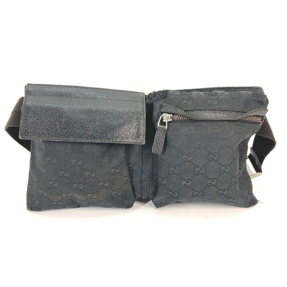 Gucci Gucci 28566 Belt Bag Gg Waist Body Canvas/Leather Men Black Size ONE SIZE - 1 Thumbnail