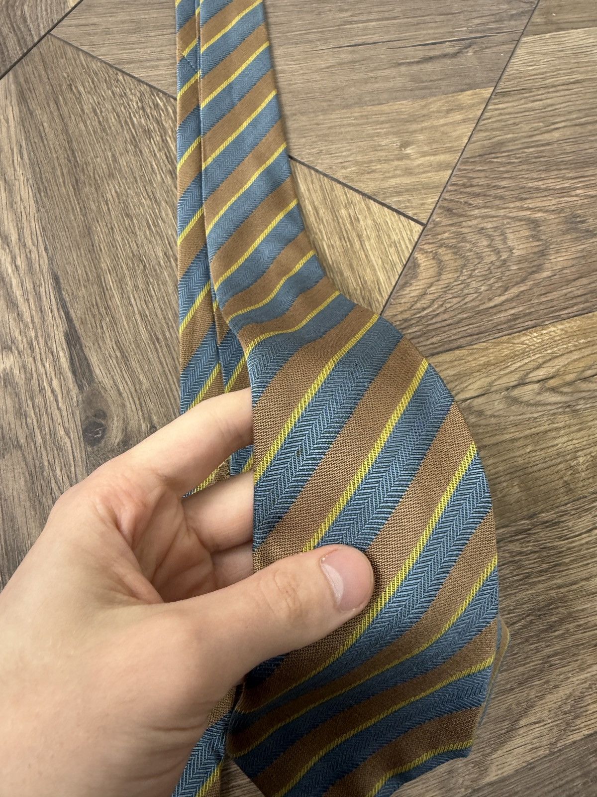Givenchy Vintage Givenchy Gentleman Paris Silk Tie Striped Size ONE SIZE - 12 Thumbnail
