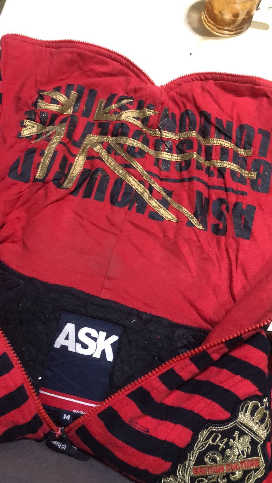 Hysteric Glamour × If Six Was Nine × Japanese Brand Ask Enquired British England Striped Hoodie Mid Sleeve Size US M / EU 48-50 / 2 - 7 Thumbnail