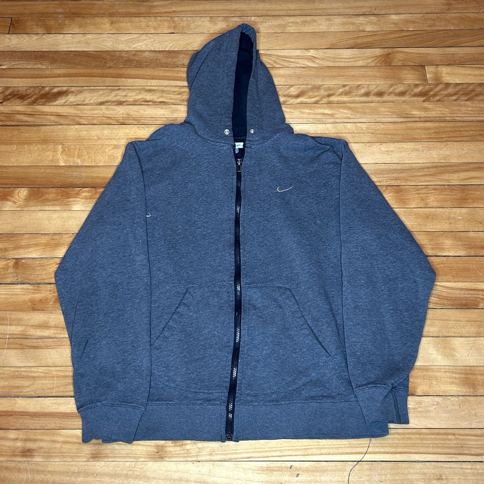 Nike Y2K Gray Nike Zip-Up Hoodie Large Size US L / EU 52-54 / 3 - 1 Thumbnail