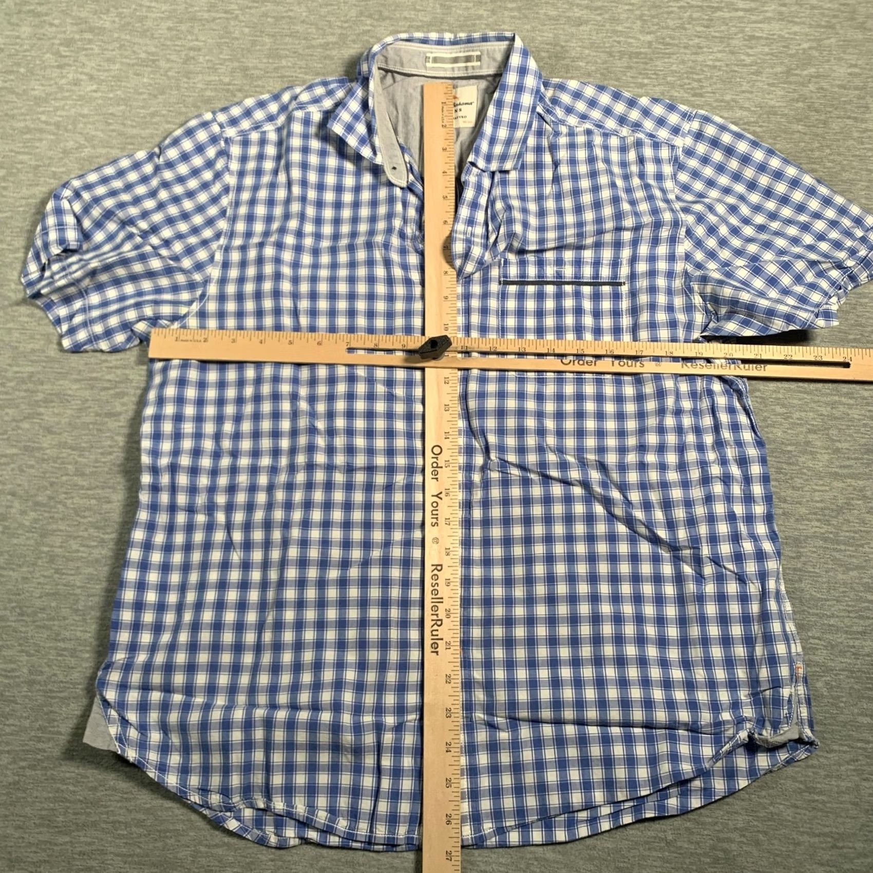 Tommy Bahama Tommy Bahama Shirt Mens M Blue White Plaid Short Sleeve Pocket Button-Down Casual Size US M / EU 48-50 / 2 - 6 Thumbnail