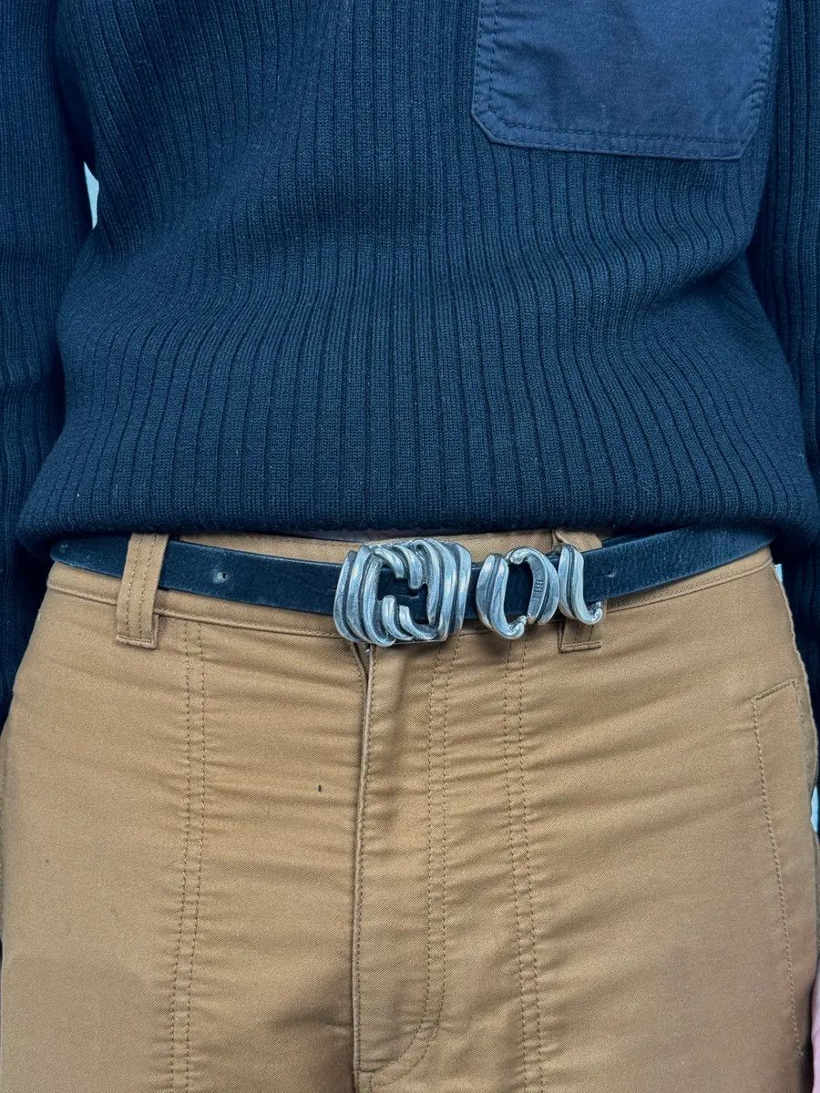 Diesel Diesel Black Minimalist Contemporary Leather Belt Size ONE SIZE - 2 Thumbnail