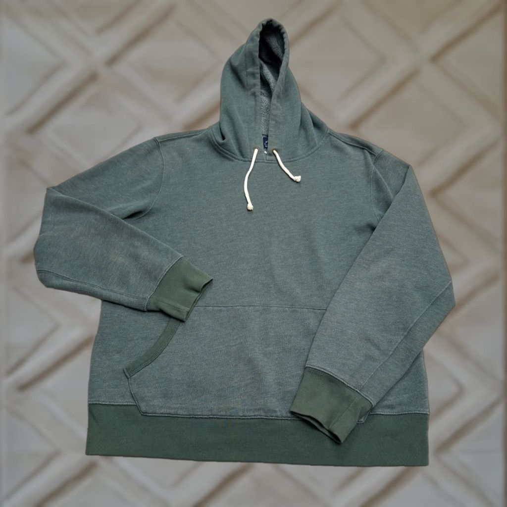 J.Crew J.Crew Hoodie Mens L Green Fleece Pullover Sweatshirt Cotton Polyester Size US L / EU 52-54 / 3 - 1 Thumbnail