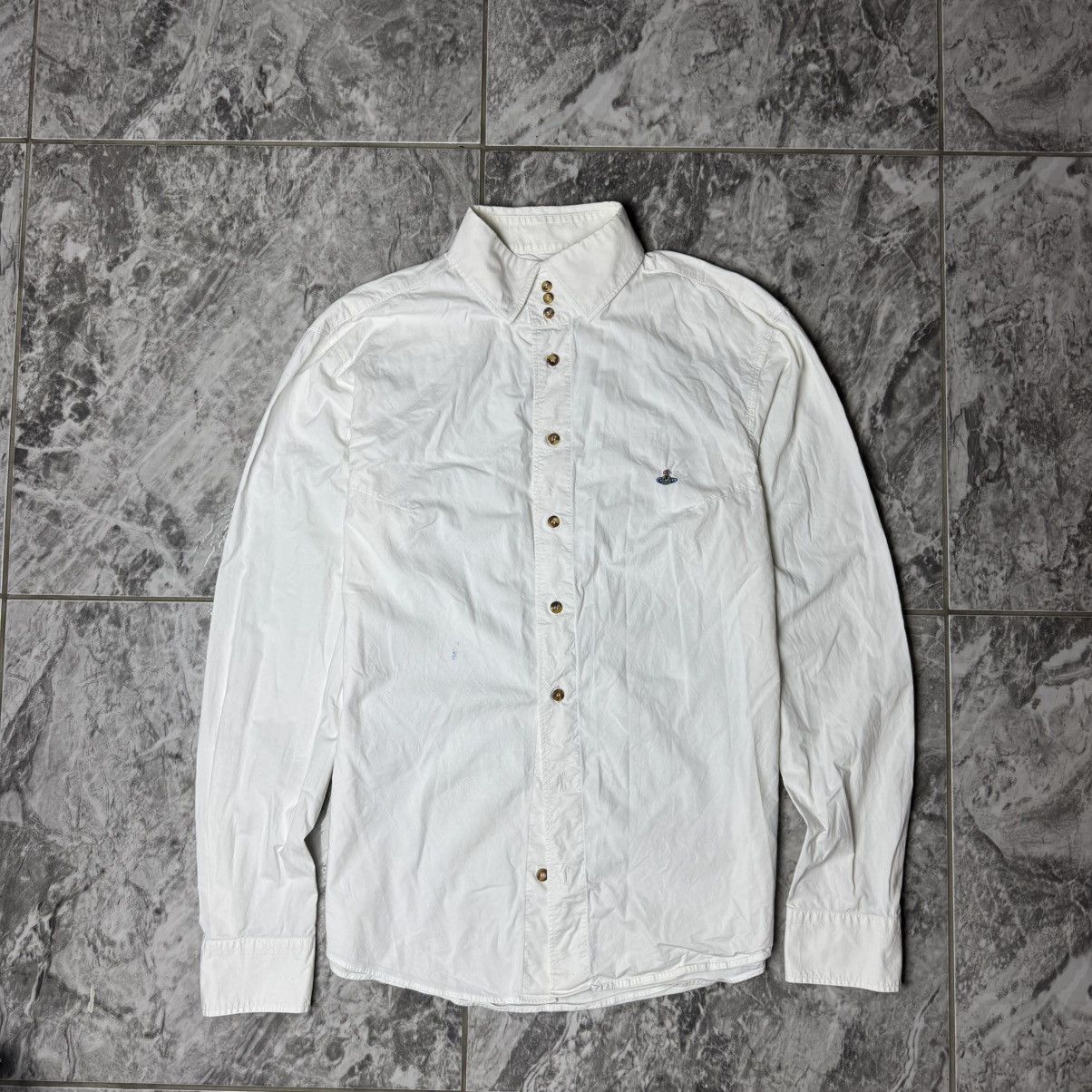 Designer × Vintage × Vivienne Westwood Vivienne Westwood White Shirt Men Size US M / EU 48-50 / 2 - 1 Thumbnail