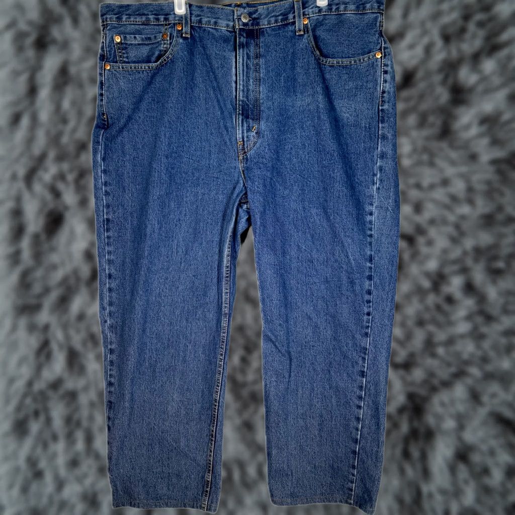 Levi's Levi’s 550 Jeans Men’s 42x30 Blue Denim Medium Wash Relaxed Fit Straight Leg Jeans Size US 42 / EU 58 - 1 Thumbnail