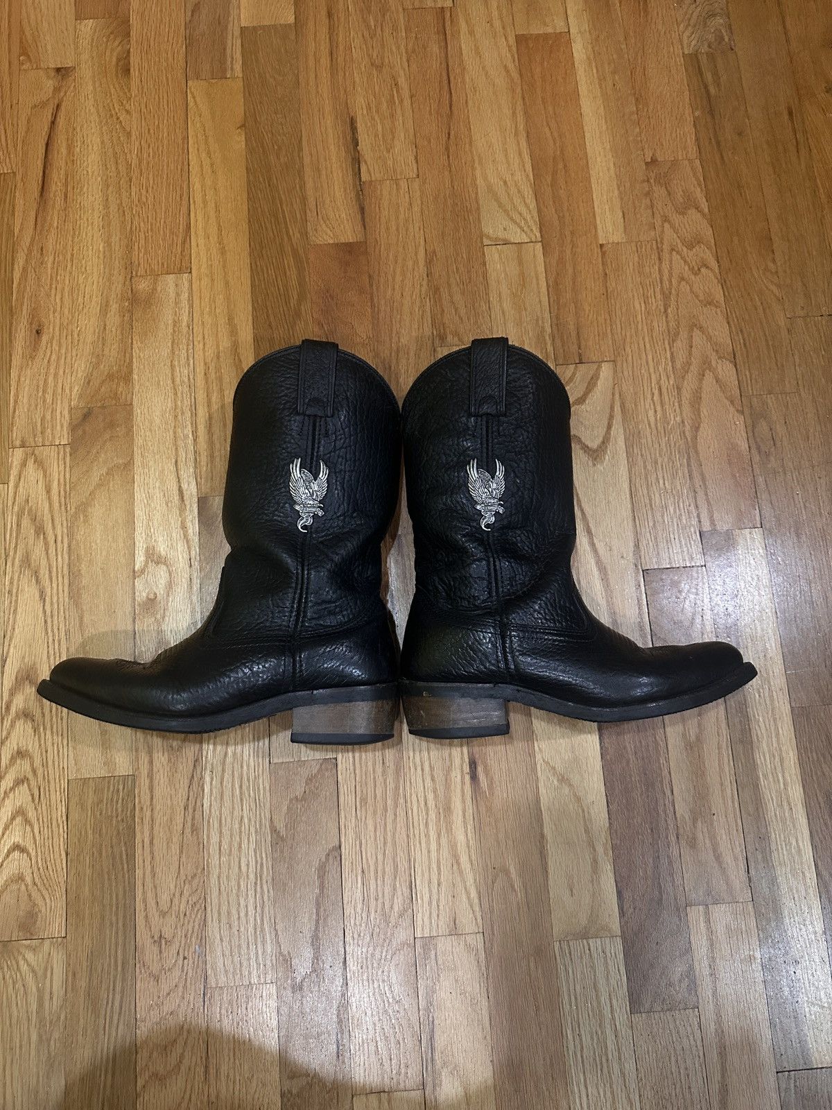 Harley Davidson Harley Davidson Black Leather Boots with Metal Emblem Size US 9 / EU 42 - 2 Thumbnail