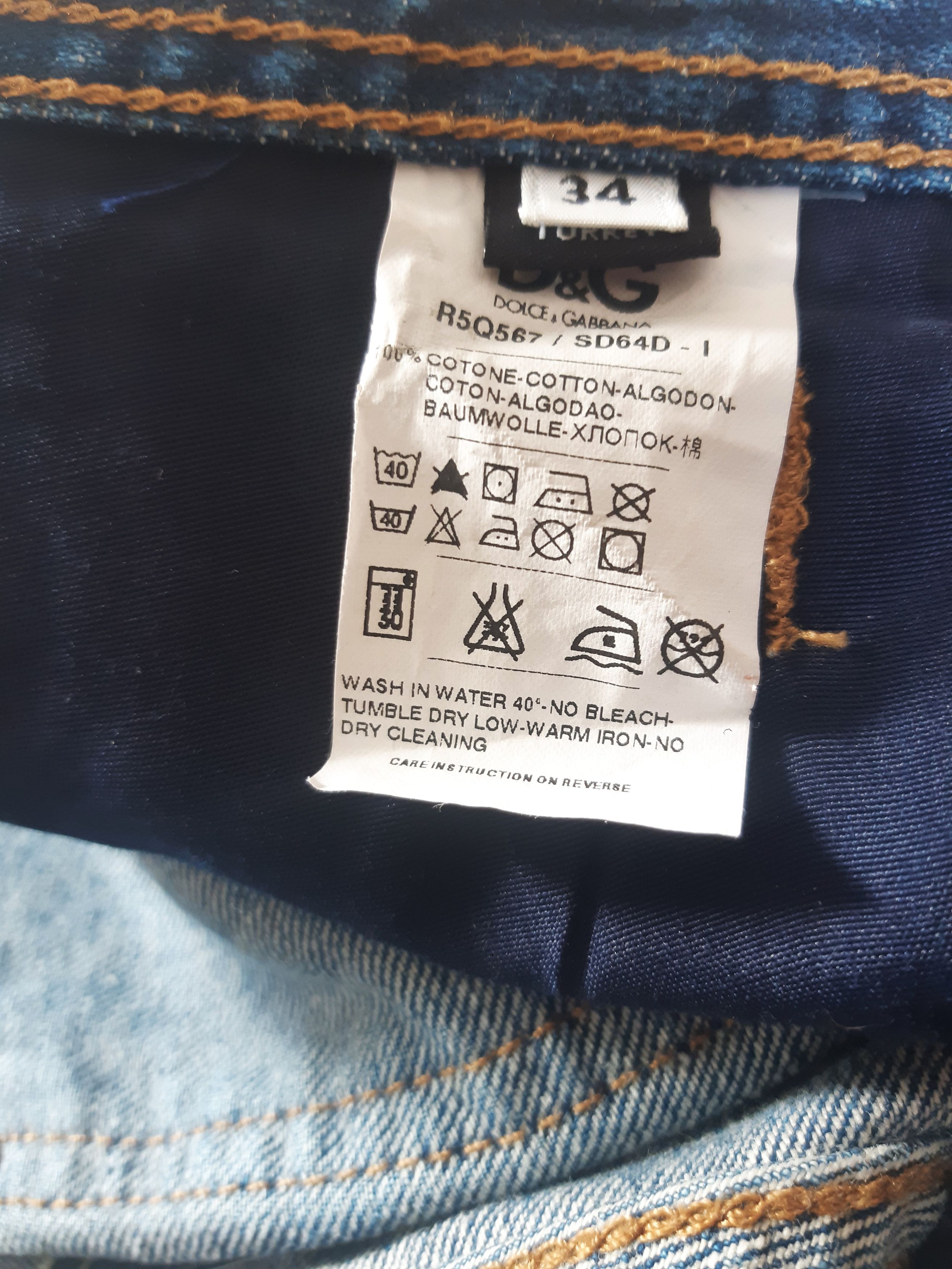Dolce & Gabbana Rare DOLCE GABBANA Jeanius Mind New Vintage Denim NWT Size US 34 / EU 50 - 9 Thumbnail