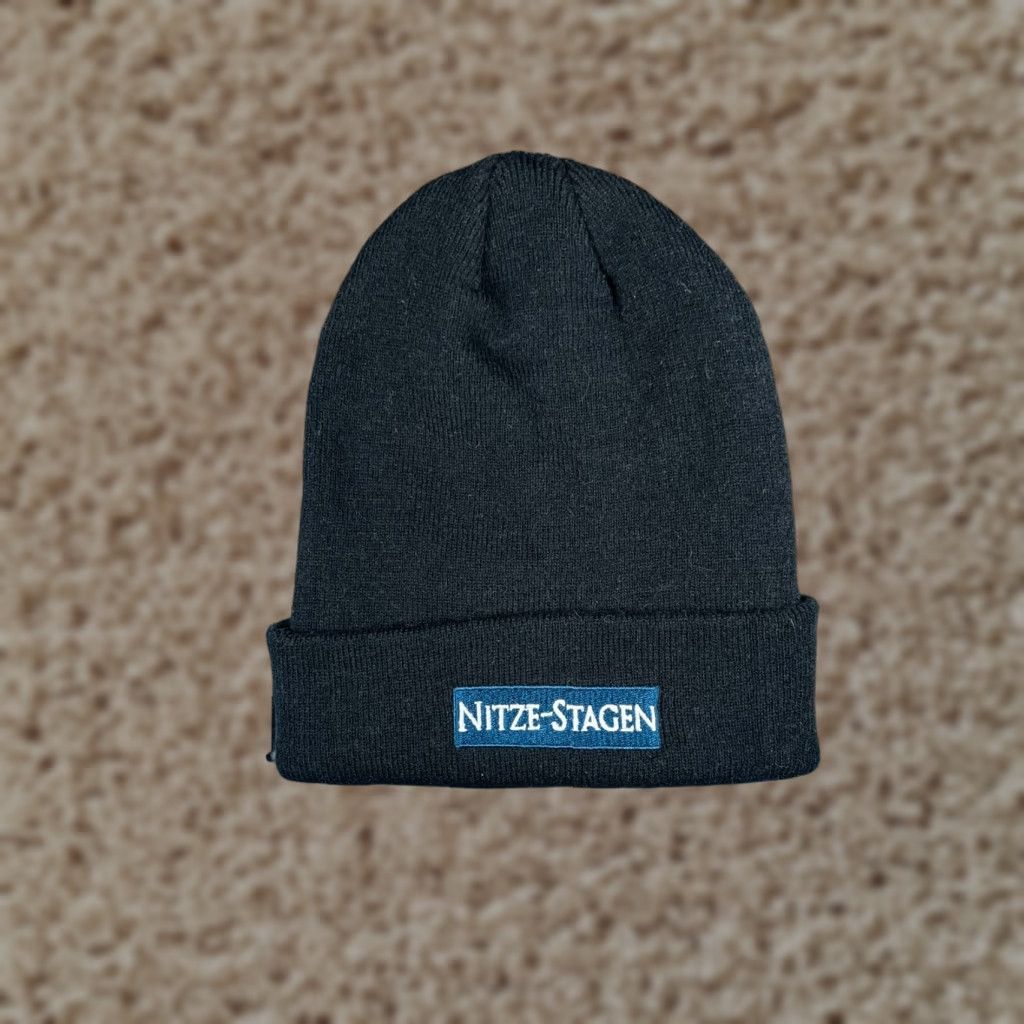 Vintage Screamer Beanie Adult One Size Black 100% Acrylic Knit Mens Size ONE SIZE - 1 Thumbnail