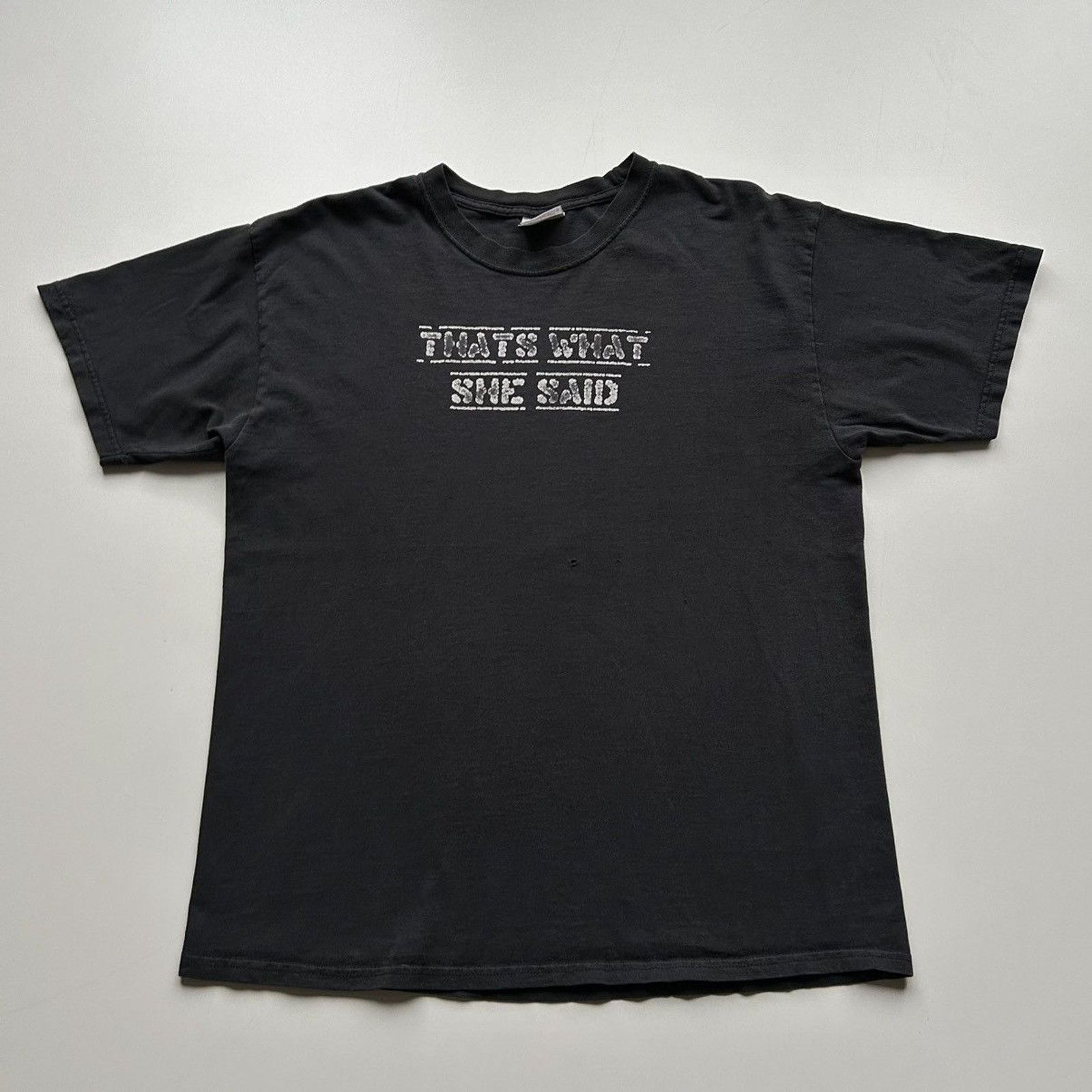 Hanes Vintage 90s That’s What She Said Funny Graphic T Shirt Large Size US L / EU 52-54 / 3 - 1 Thumbnail