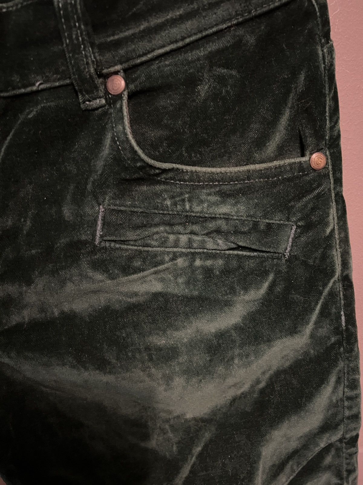 Balmain Balmain forest green velour biker pantalon Size US 32 / EU 48 - 6 Thumbnail