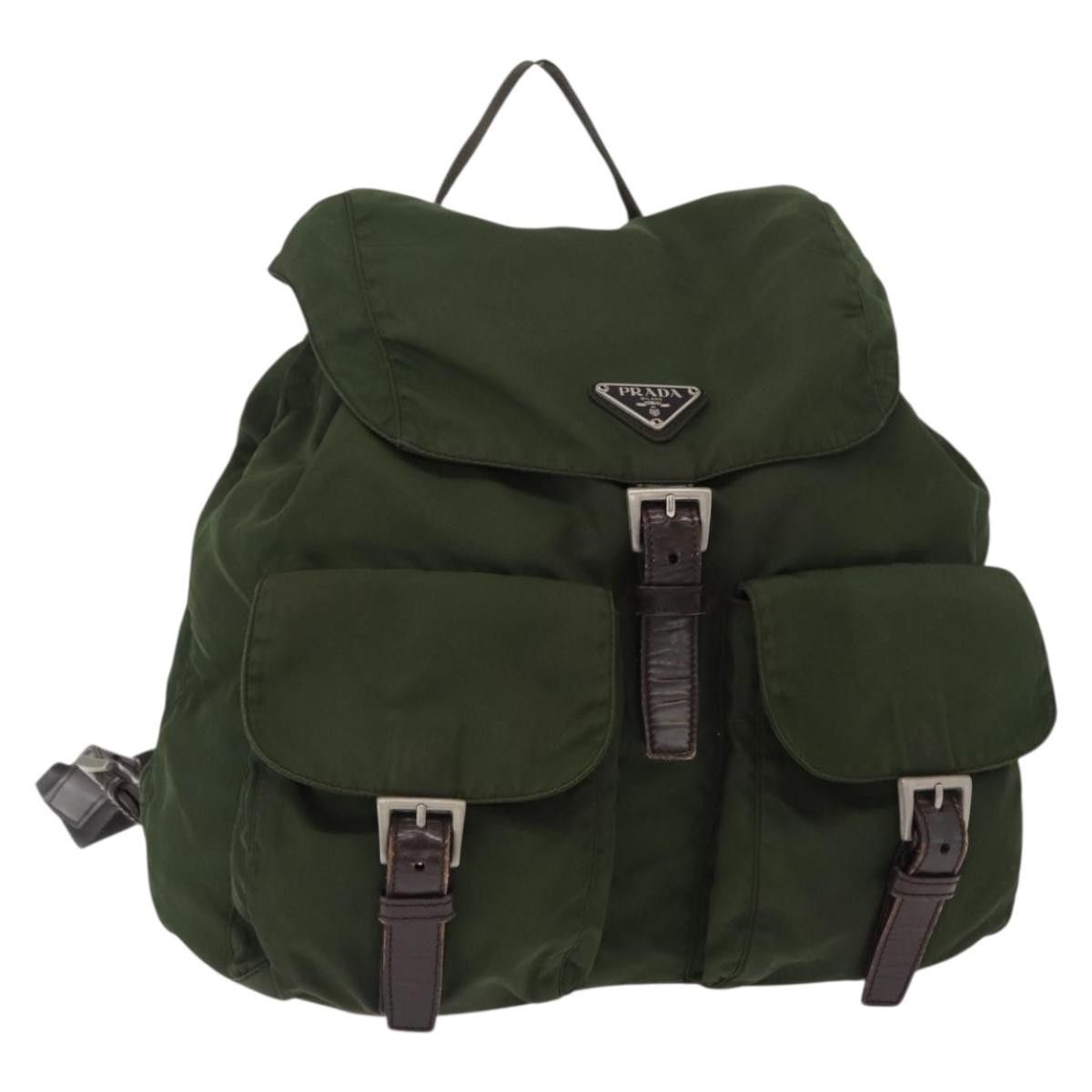 Prada Prada Double Front Pocket Backpack Tessuto Size ONE SIZE - 1 Thumbnail