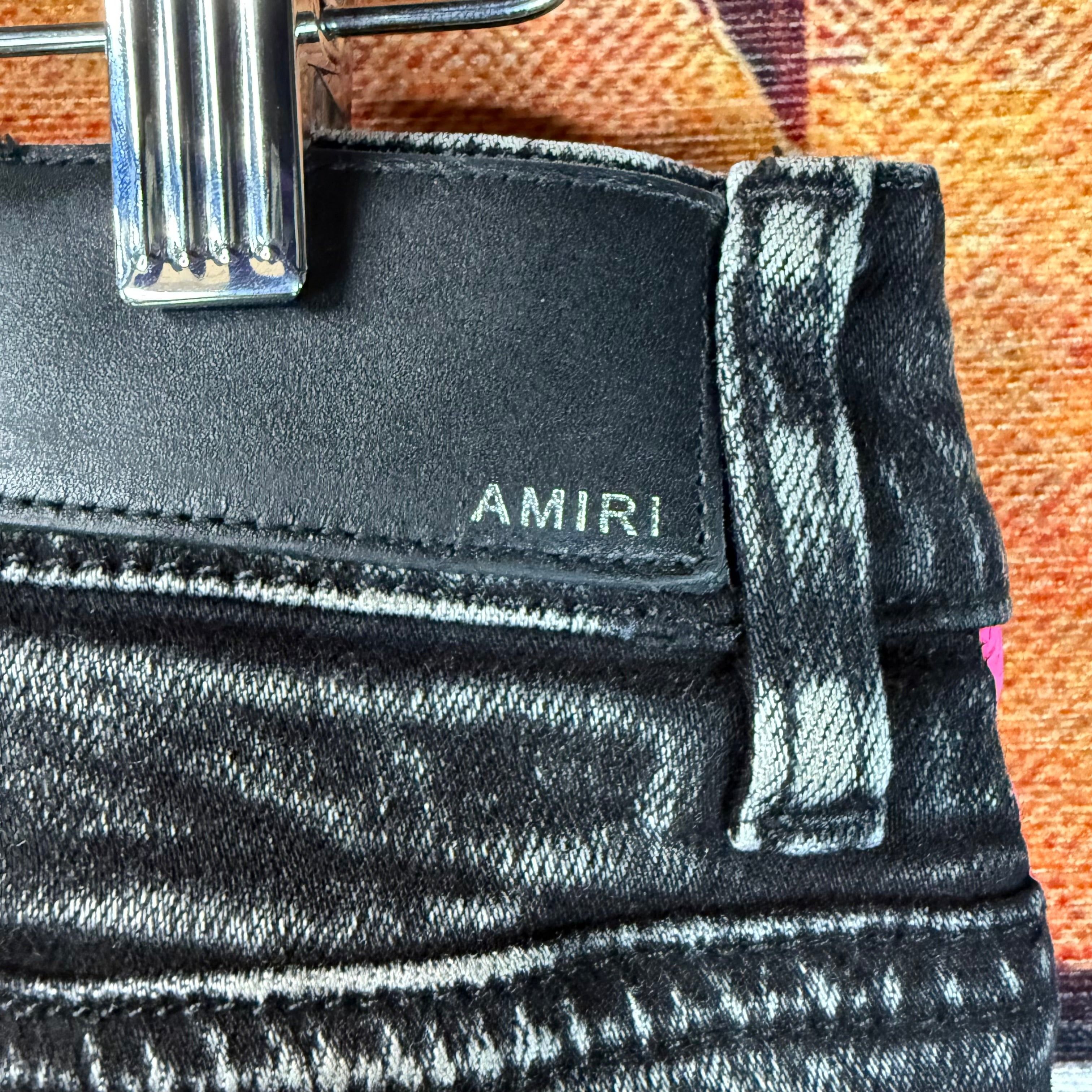 Amiri Amiri Broken Track Black Distressed Skinny Jeans Size 30 Size US 30 / EU 46 - 5 Thumbnail